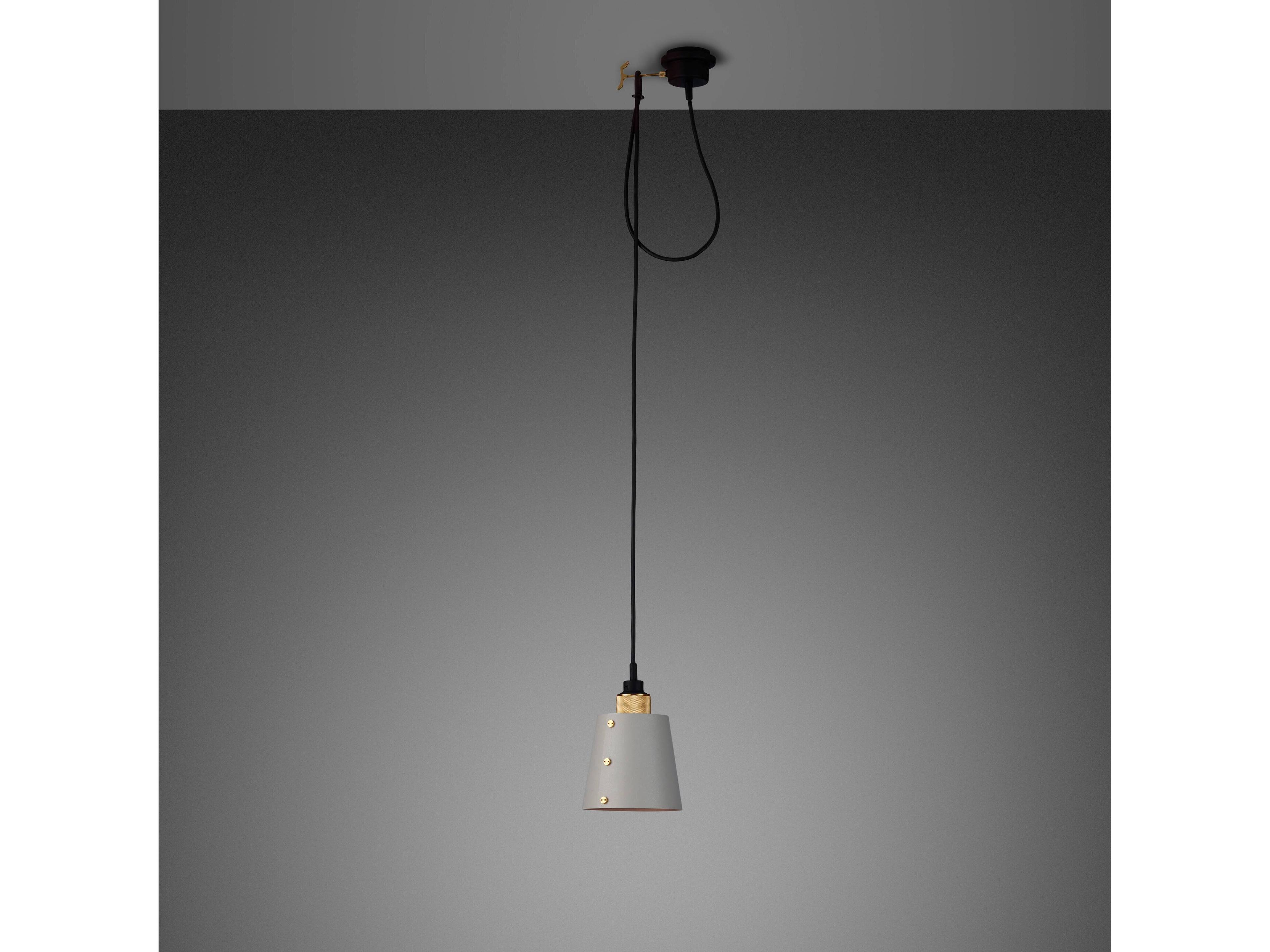 Buster + Punch Hooked 1-Light Brass Gray Mini Pendant