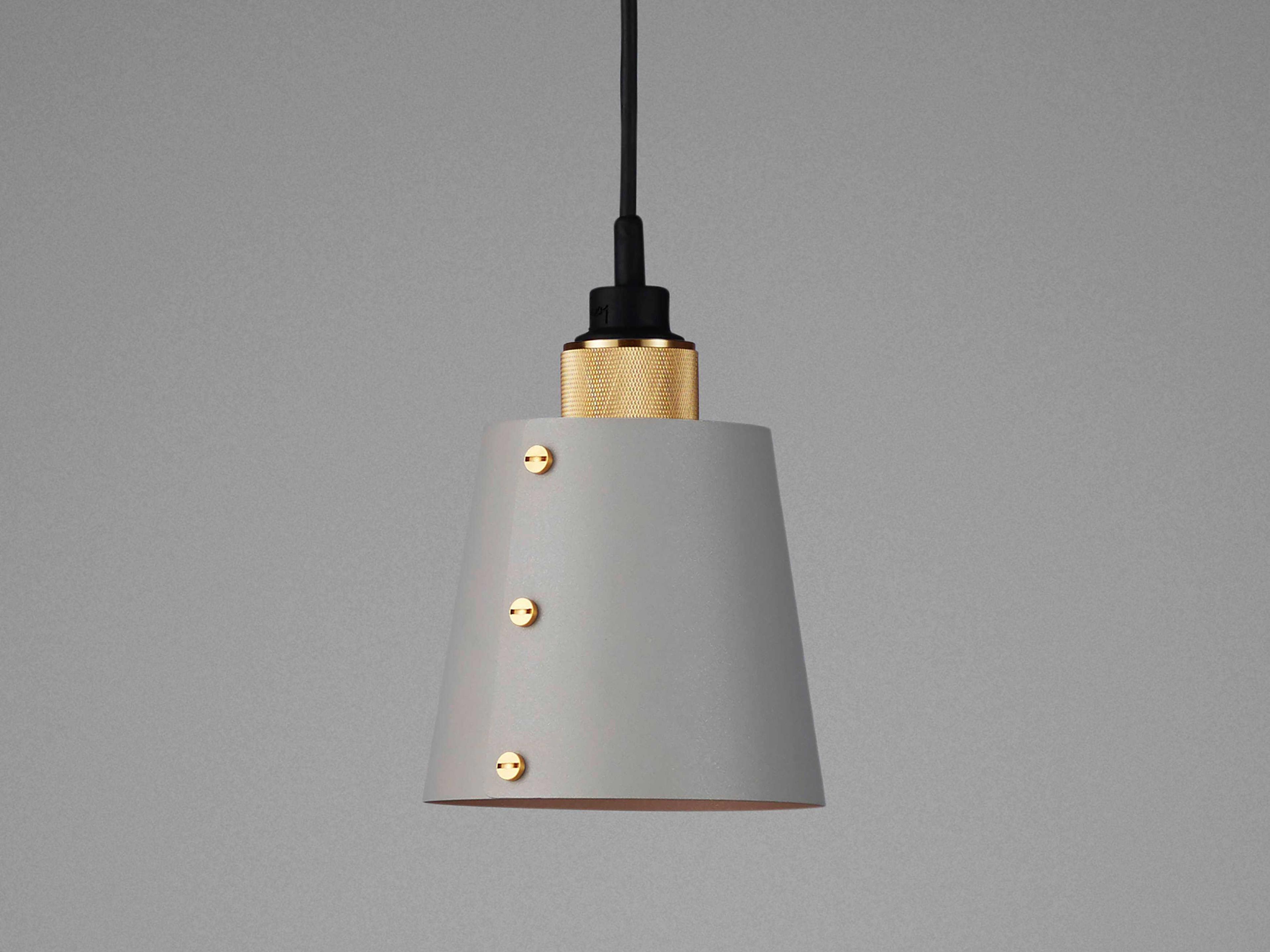 Buster + Punch Hooked 1-Light Brass Gray Mini Pendant
