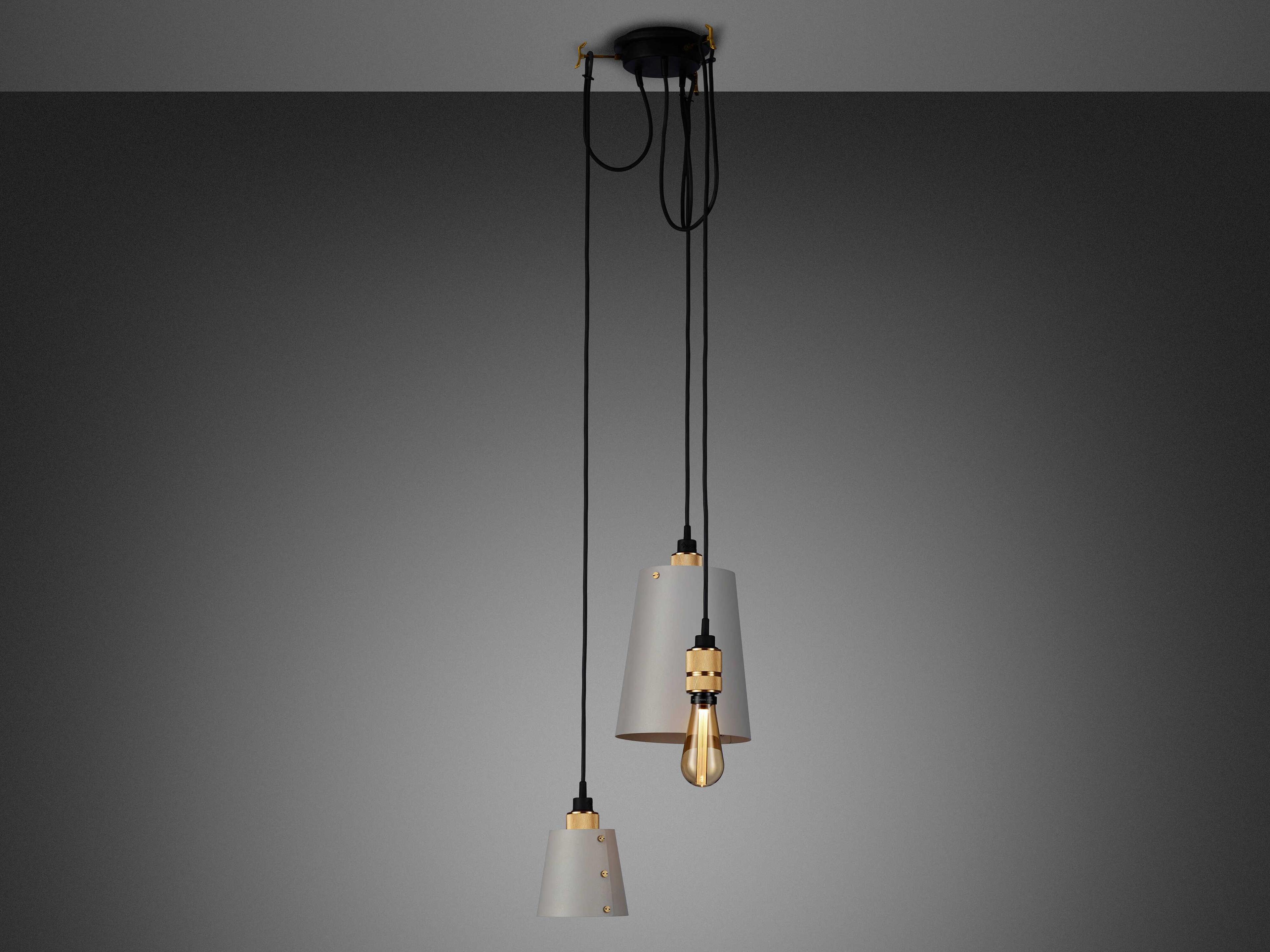 Buster + Punch Hooked 3-Light Brass Gray Mini Pendant