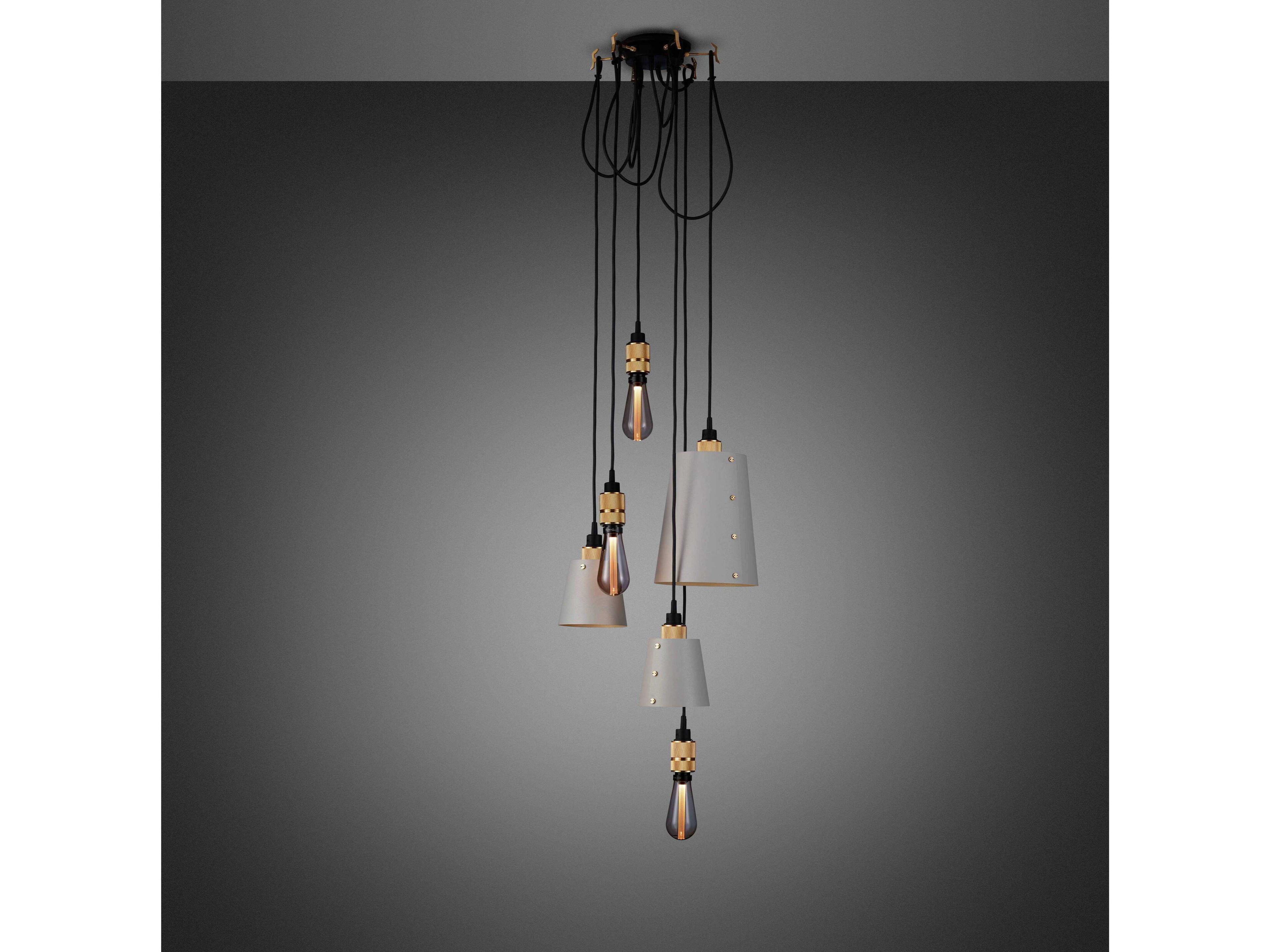 Buster + Punch Hooked 6-Light Brass Gray Mini Pendant