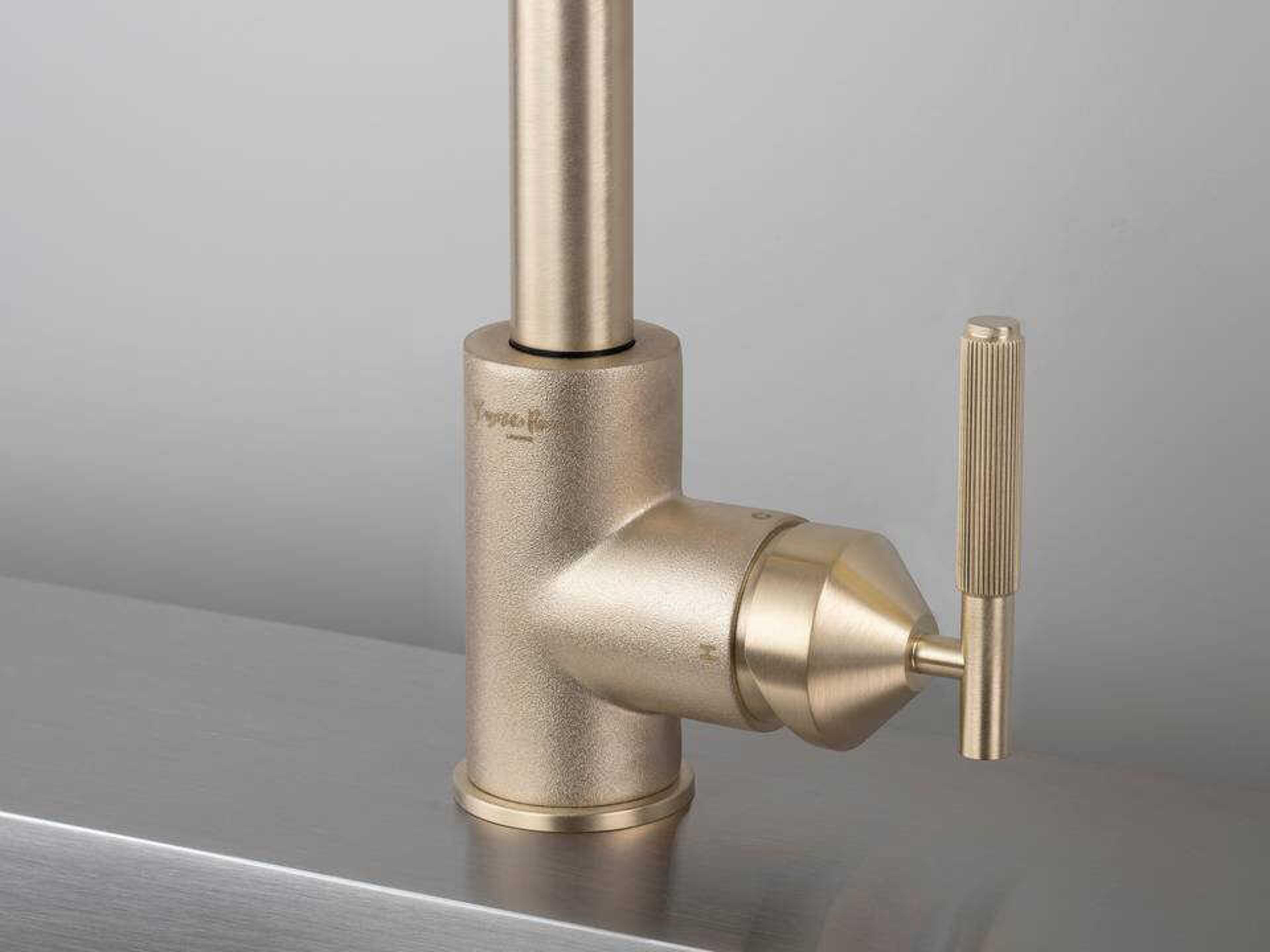 Buster + Punch Brass Pull-Out Kitchen Faucet with Dual Spray