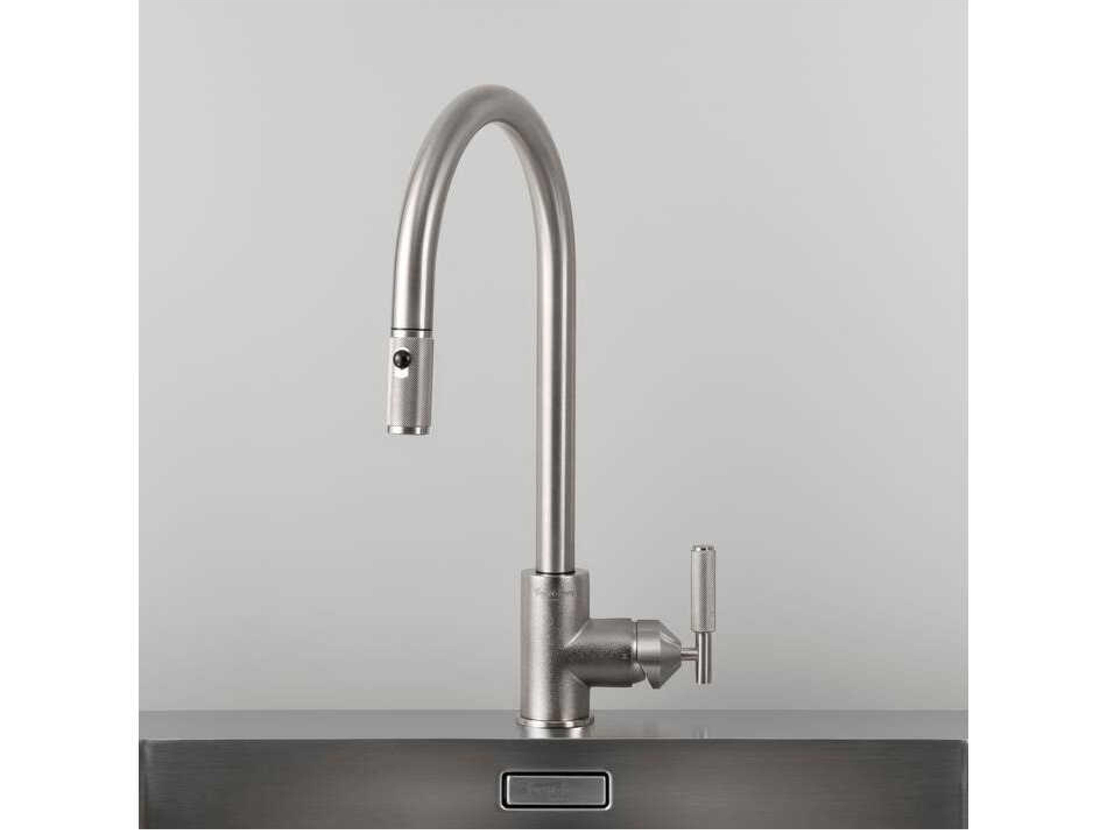 Buster + Punch Steel Pull-Out Kitchen Faucet with Dual Spray