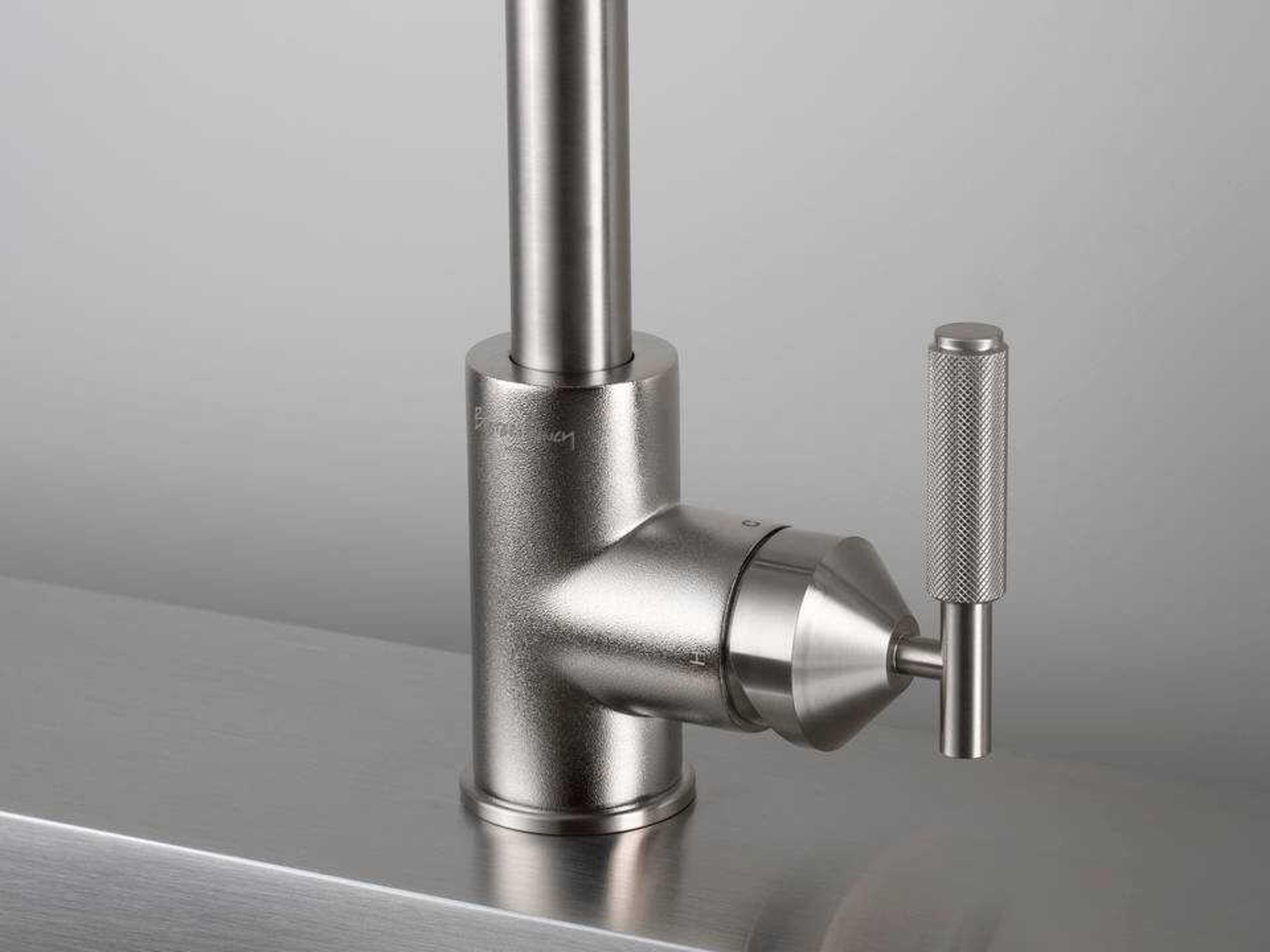 Buster + Punch Steel Pull-Out Kitchen Faucet with Dual Spray