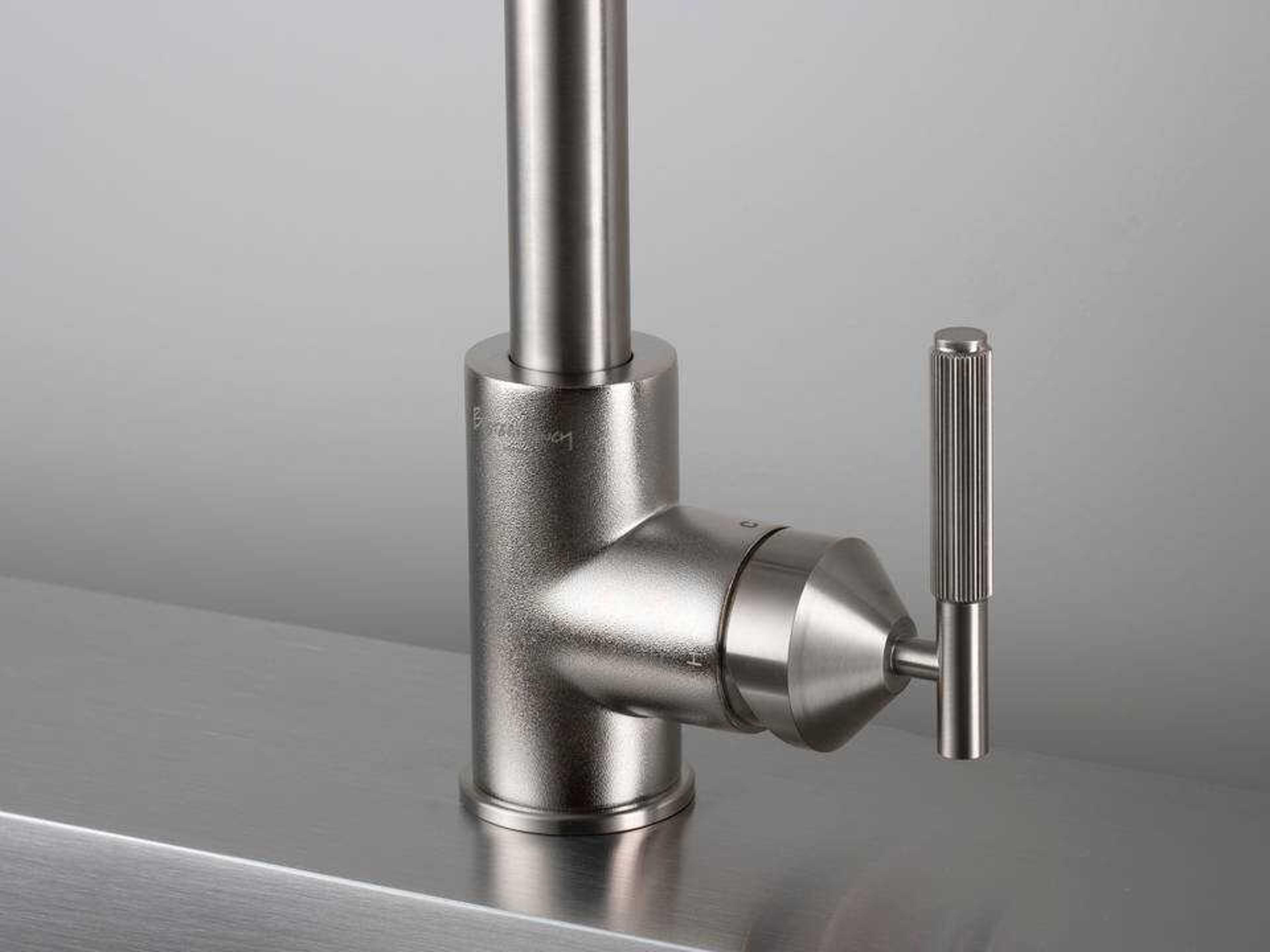 Buster + Punch Steel Pull-Out Kitchen Faucet with Dual Spray