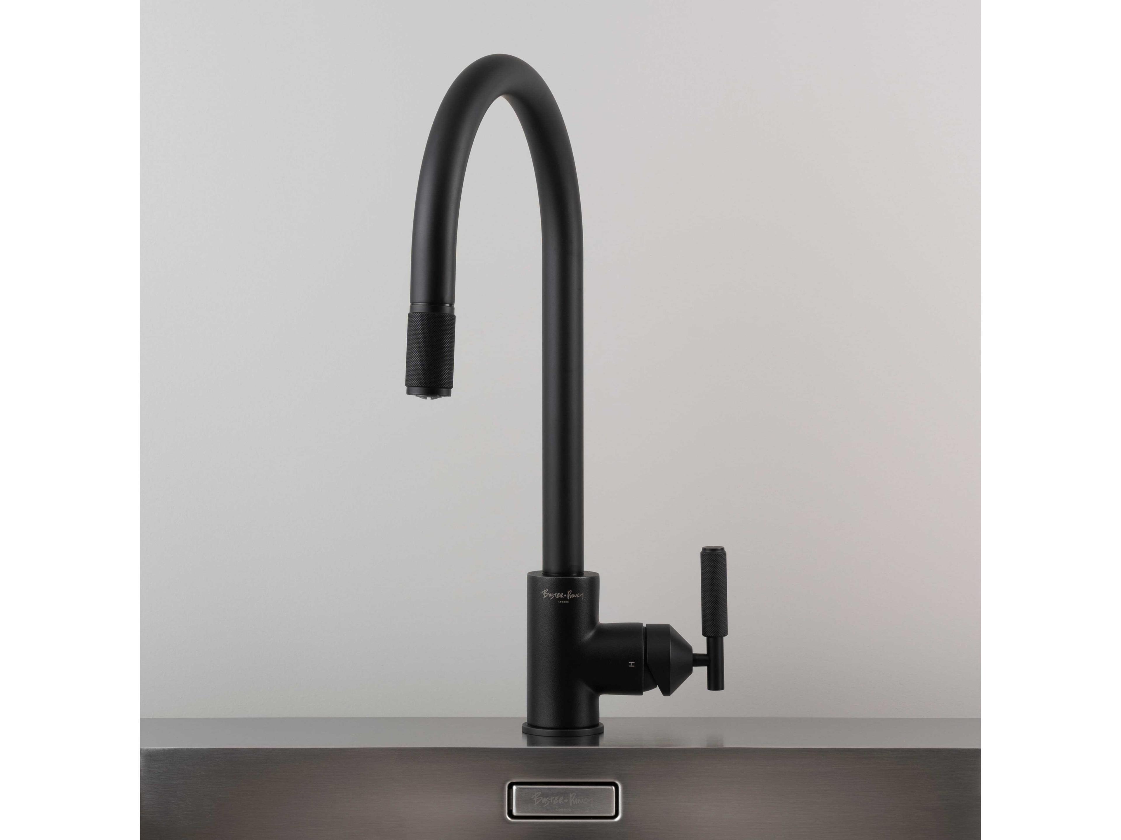 Buster + Punch Welders Black Pull-Out Mixer Kitchen Faucet