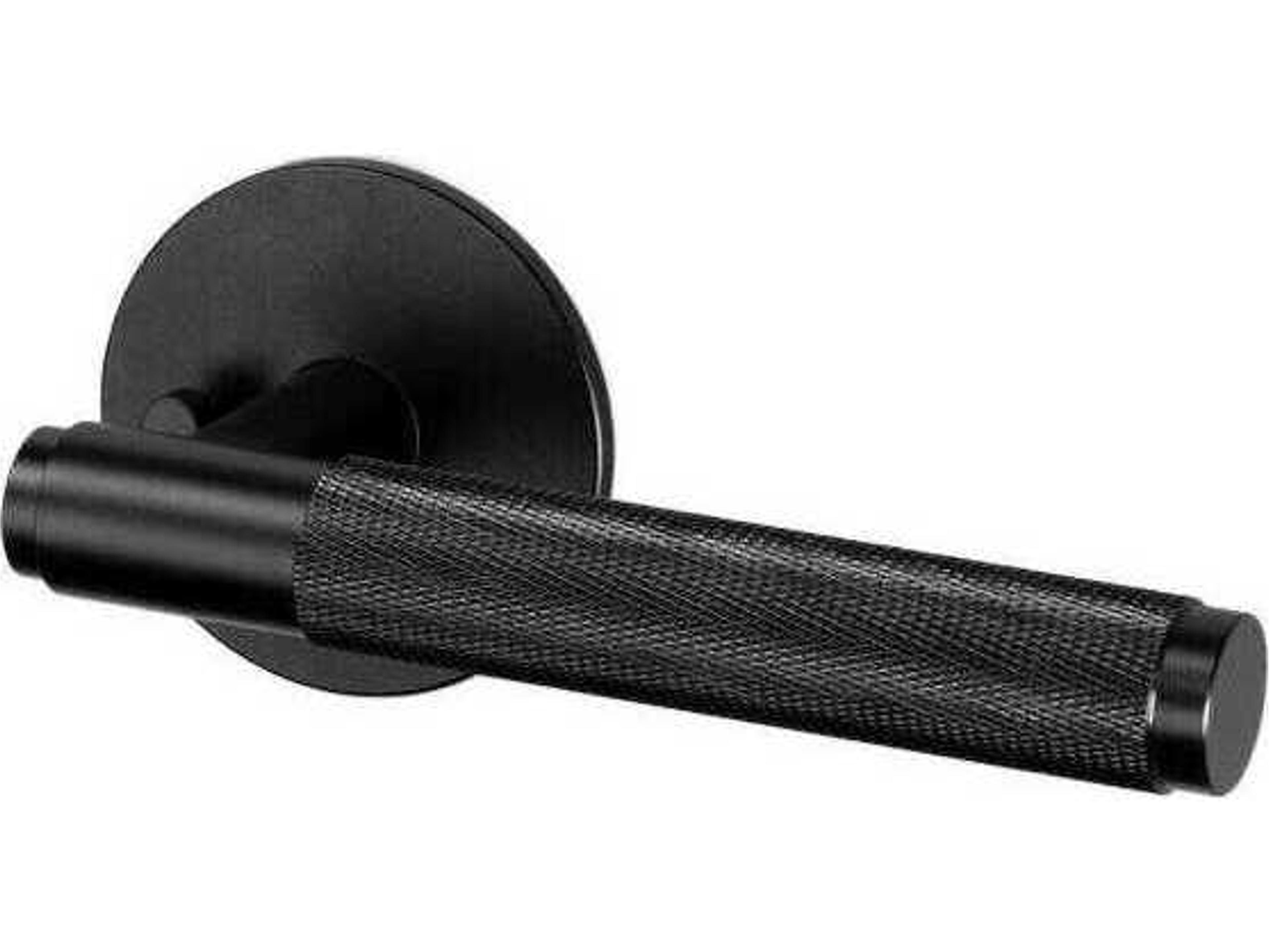 Black Cross Privacy Door Handle Set