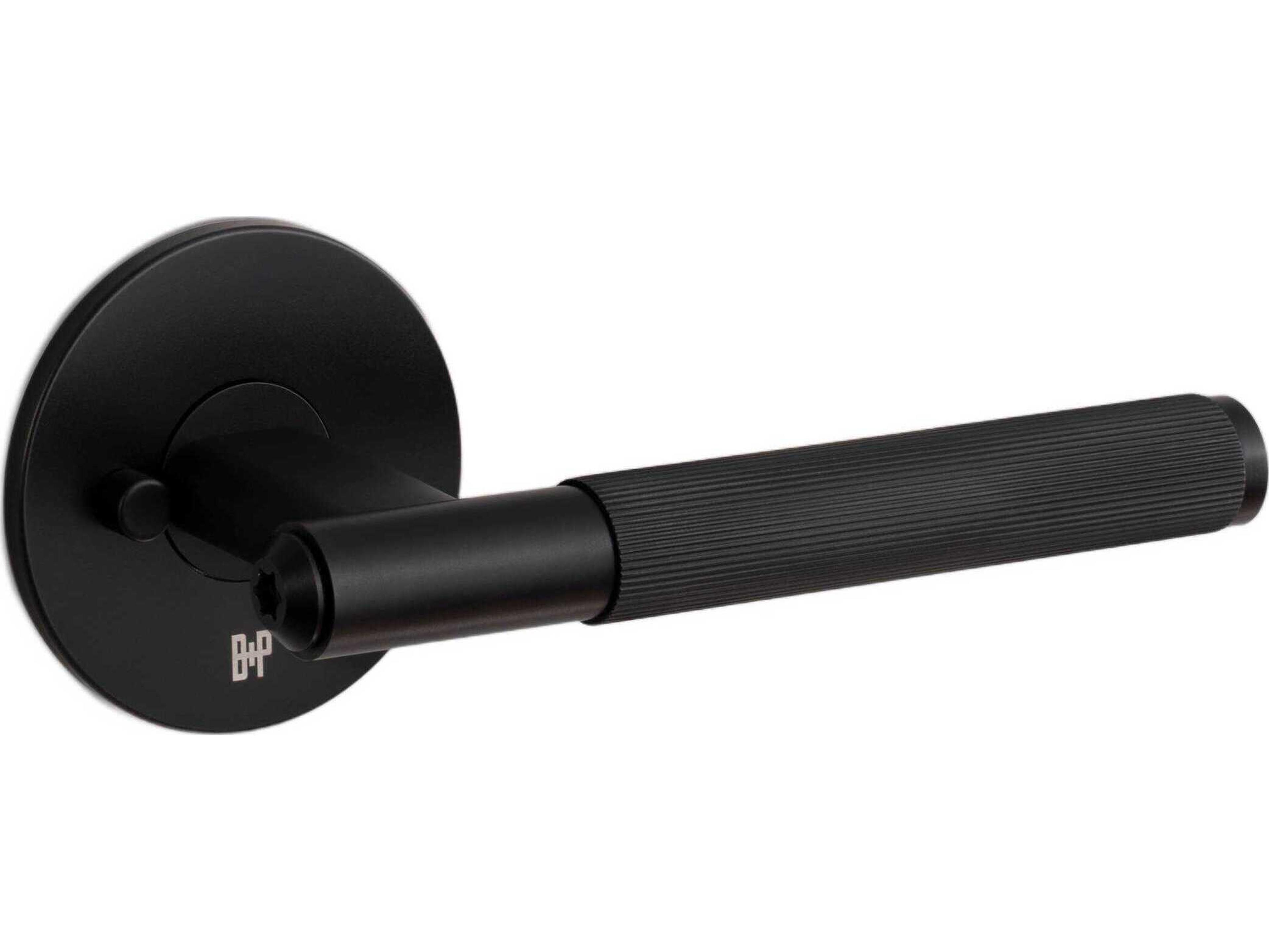 Welders Black Linear Privacy Door Handle