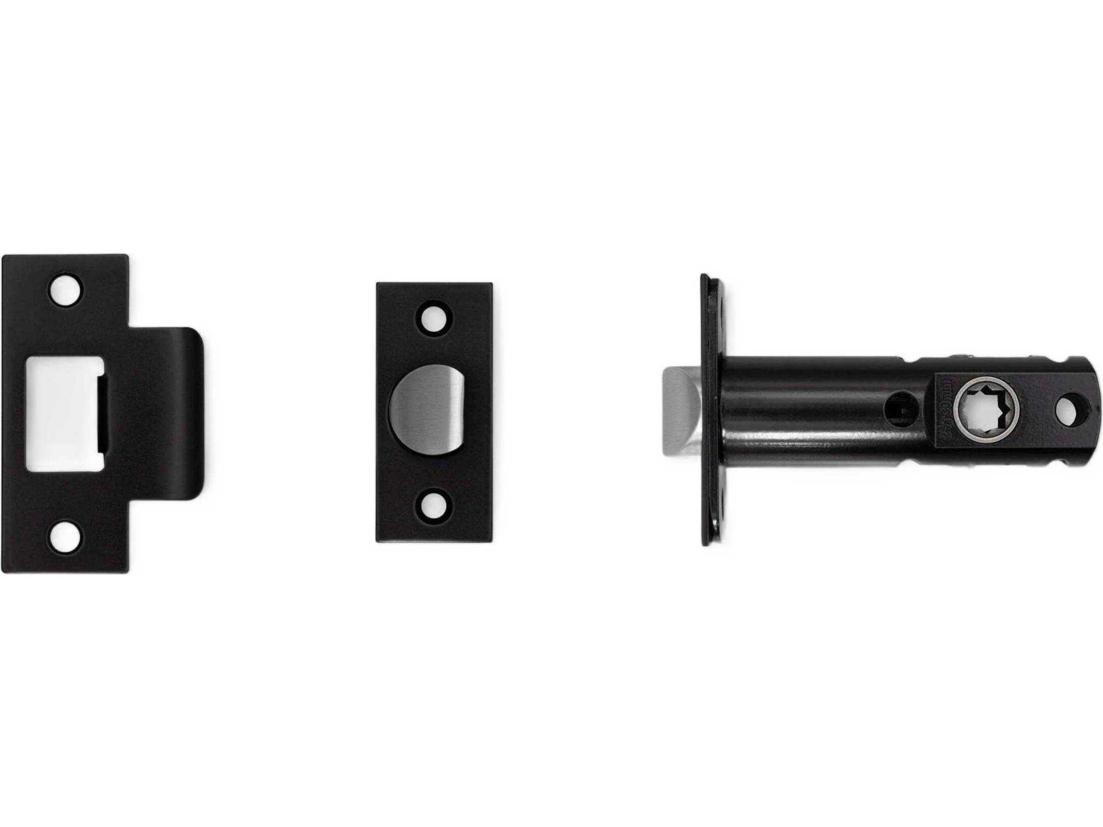 Black 3-3/4" Tubular Latch Passage Door Knob