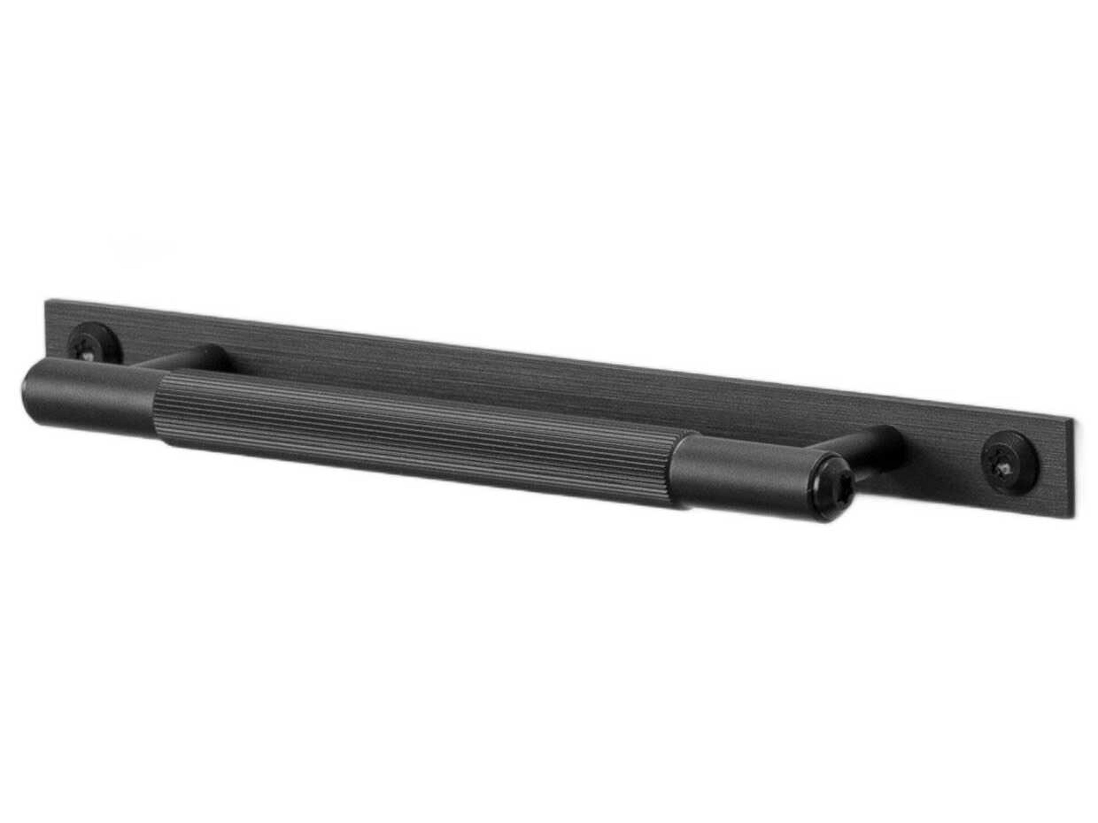 Black Linear Plate Pull Bar