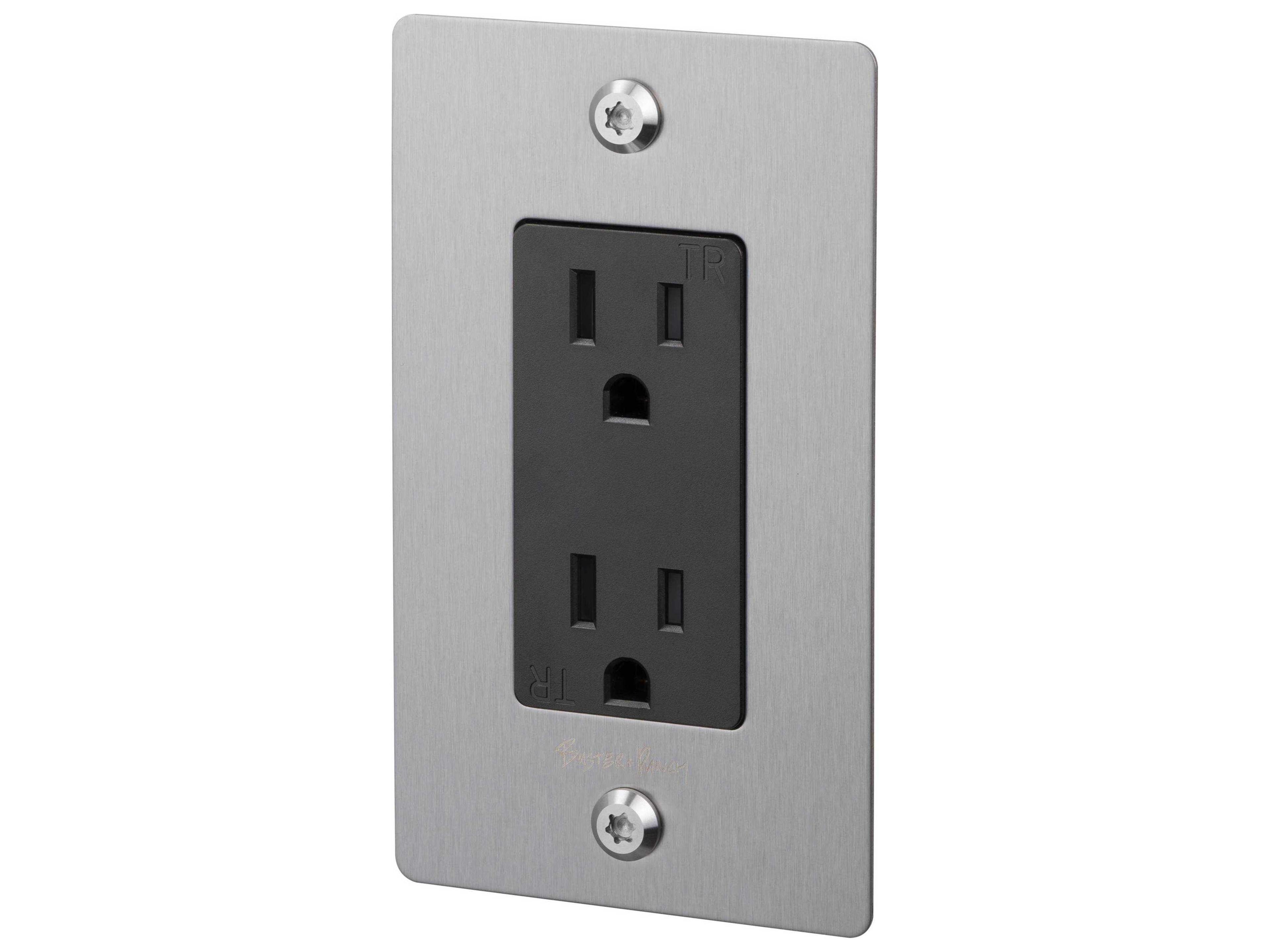 1G Steel Linear Duplex Outlet