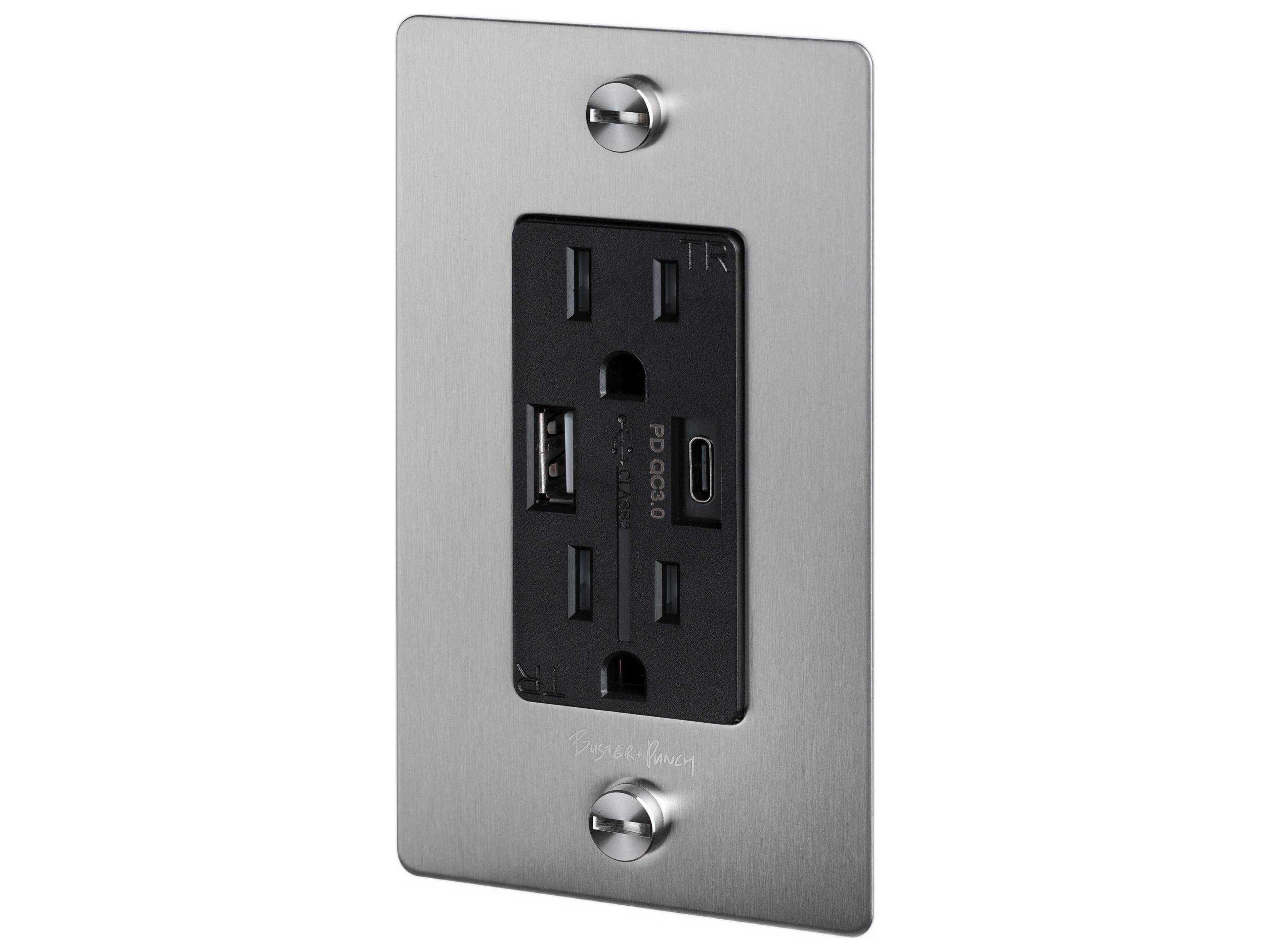 Buster + Punch 1G Steel Outlet with B+P Logo