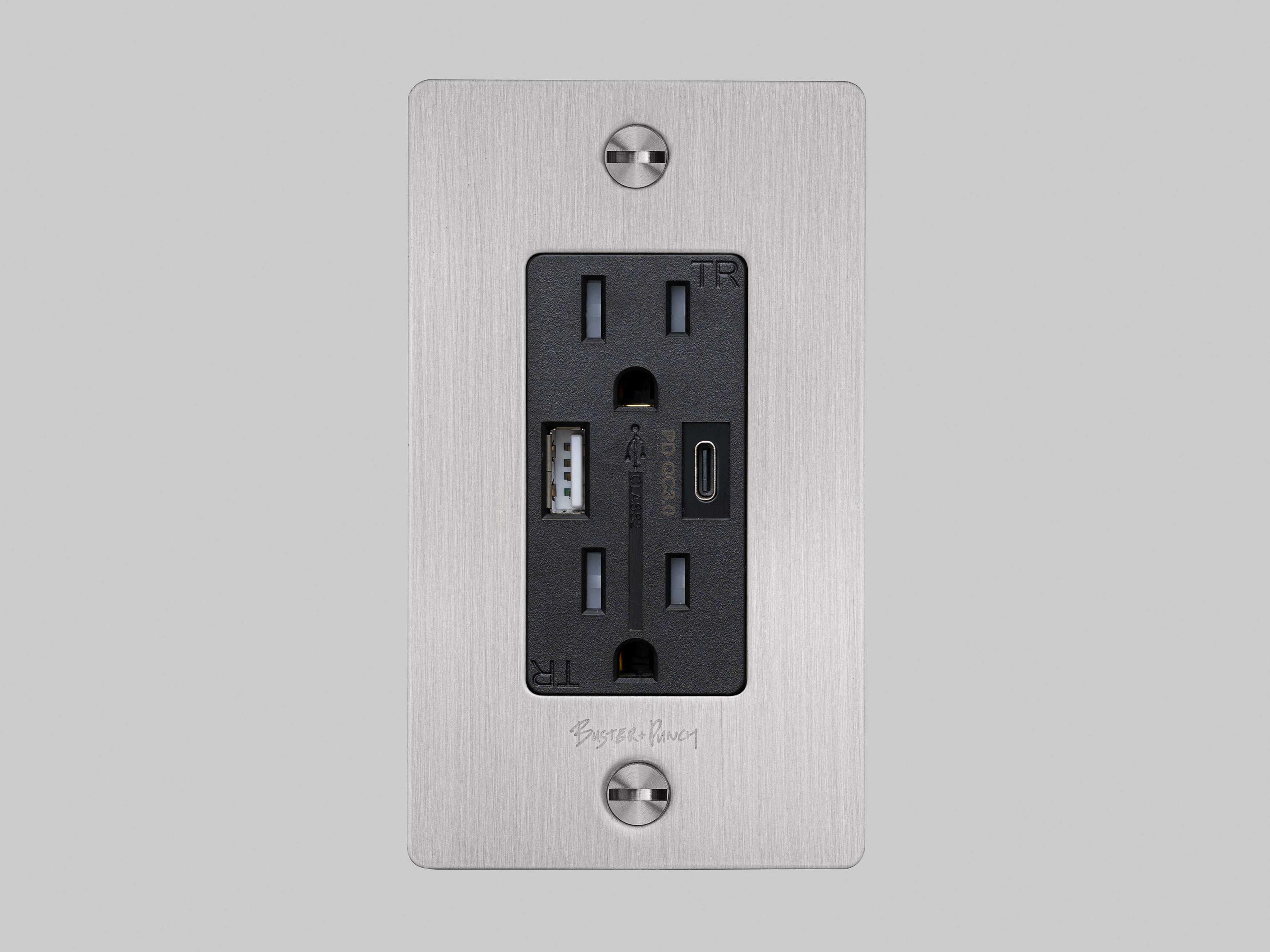 Buster + Punch 1G Steel Outlet with B+P Logo