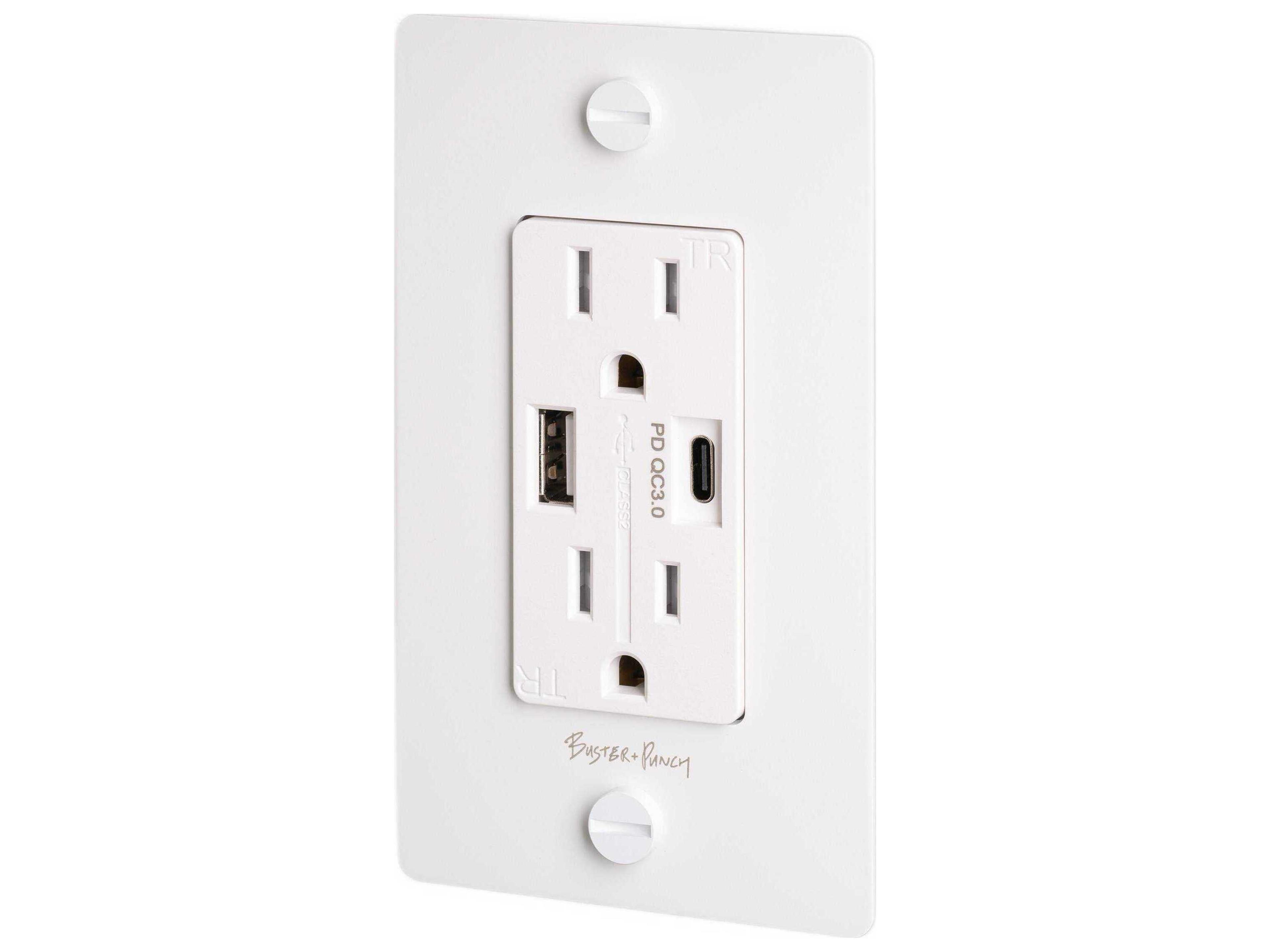 Buster + Punch 1G White Outlet with B+P Logo