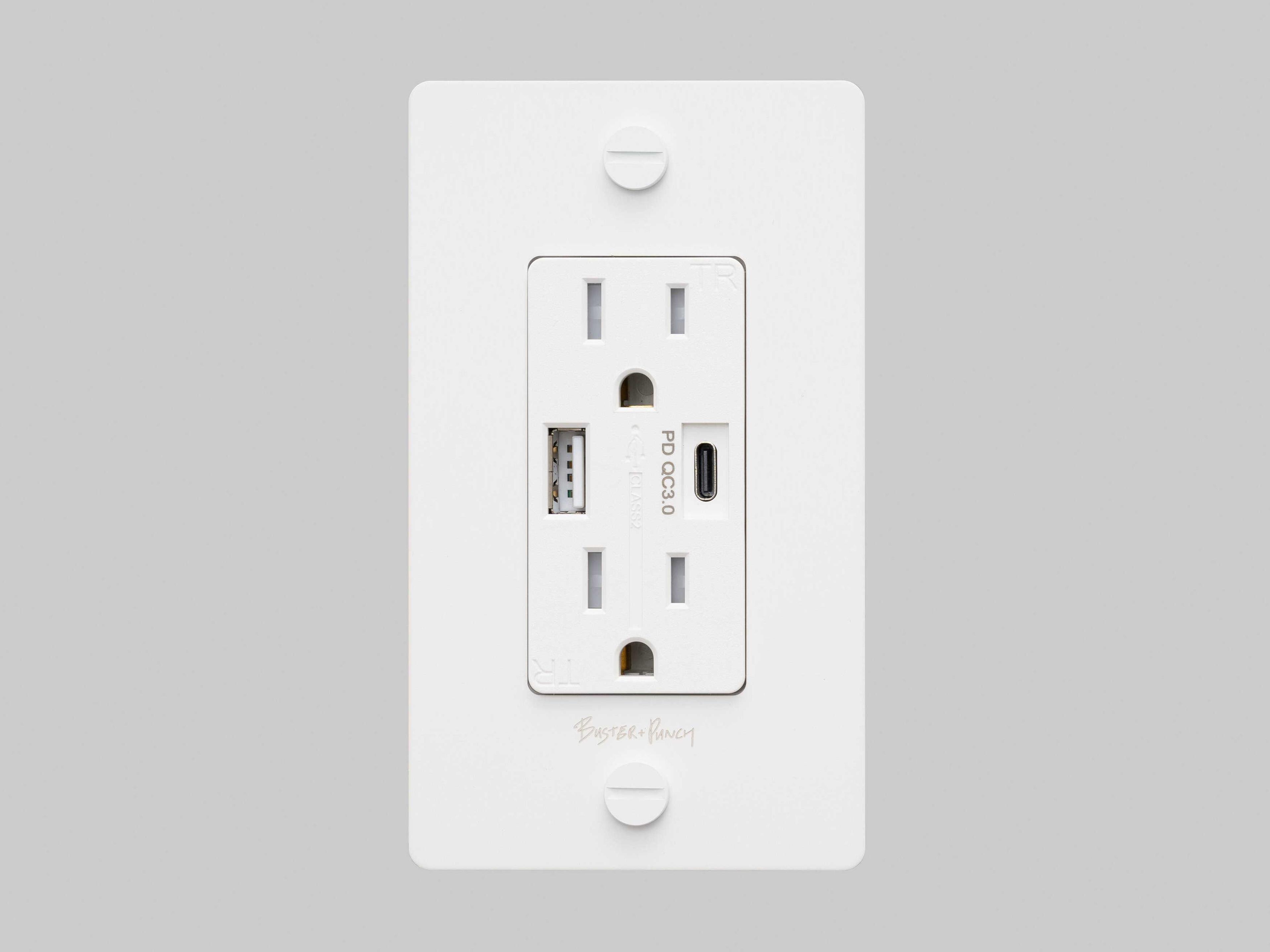 Buster + Punch 1G White Outlet with B+P Logo