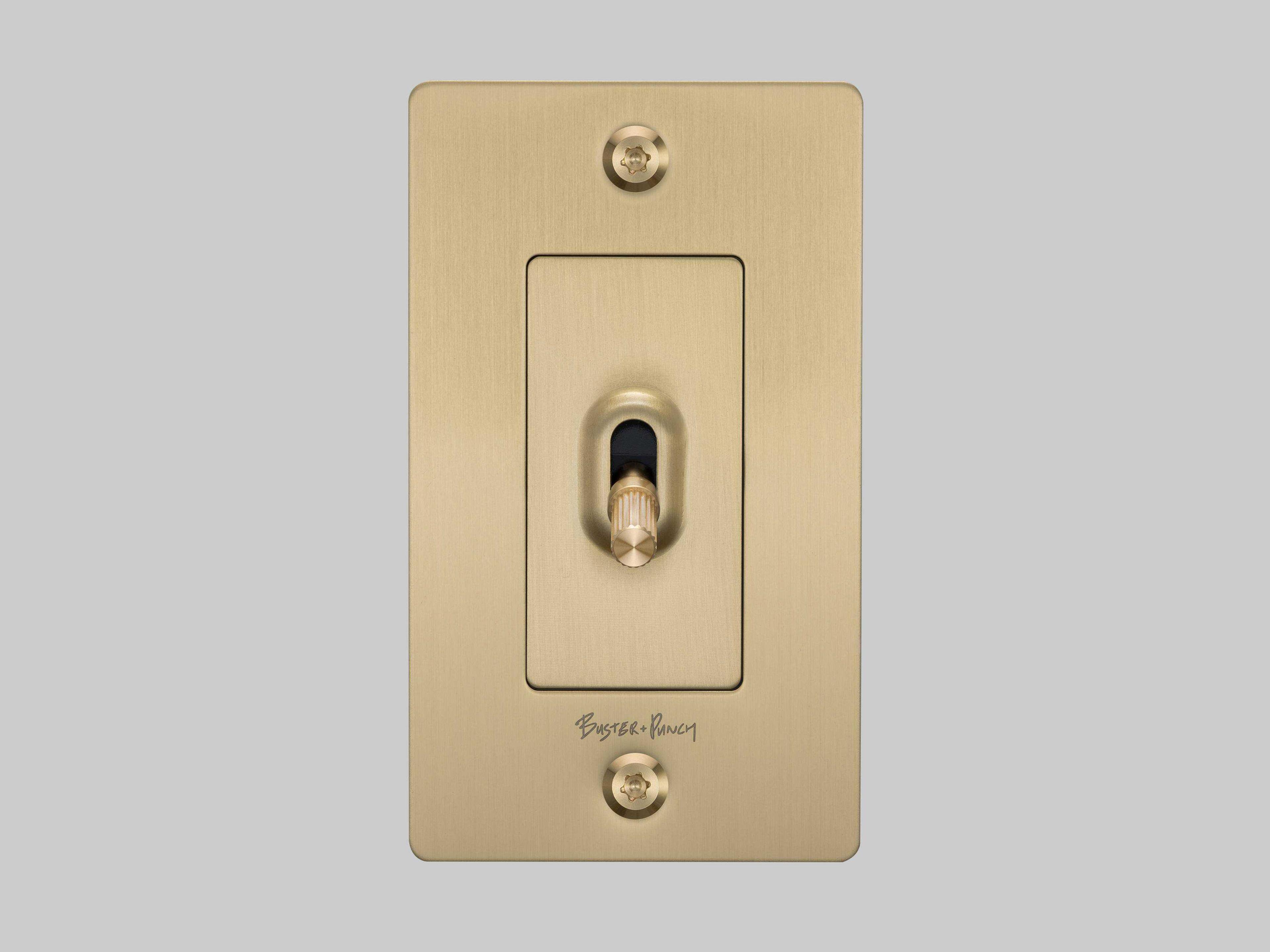 Buster + Punch 1G Brass Linear Toggle