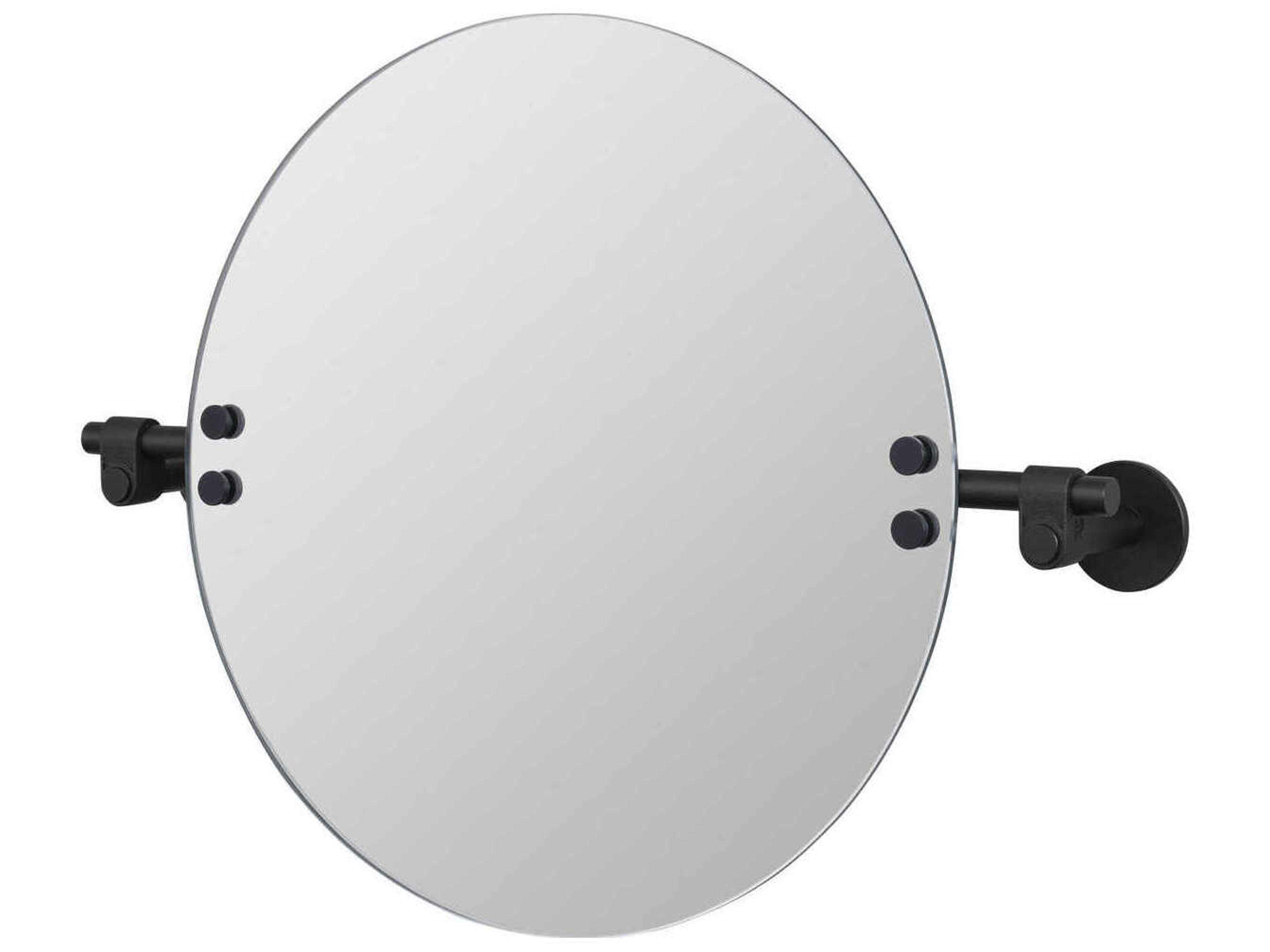 Welders Black Round Wall Mirror
