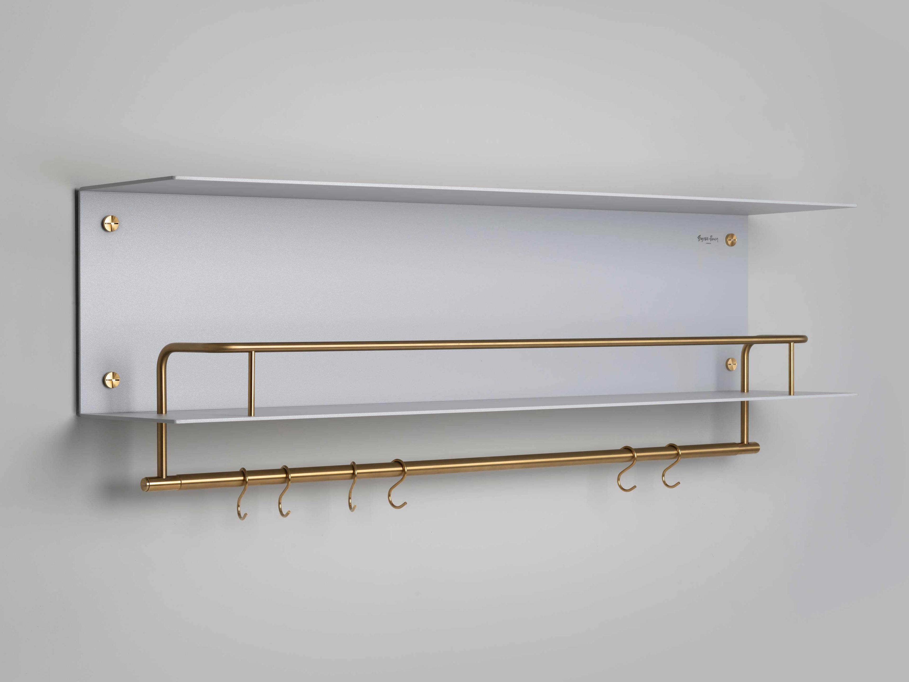 Stone Brass Hanger Kitchen Shelf