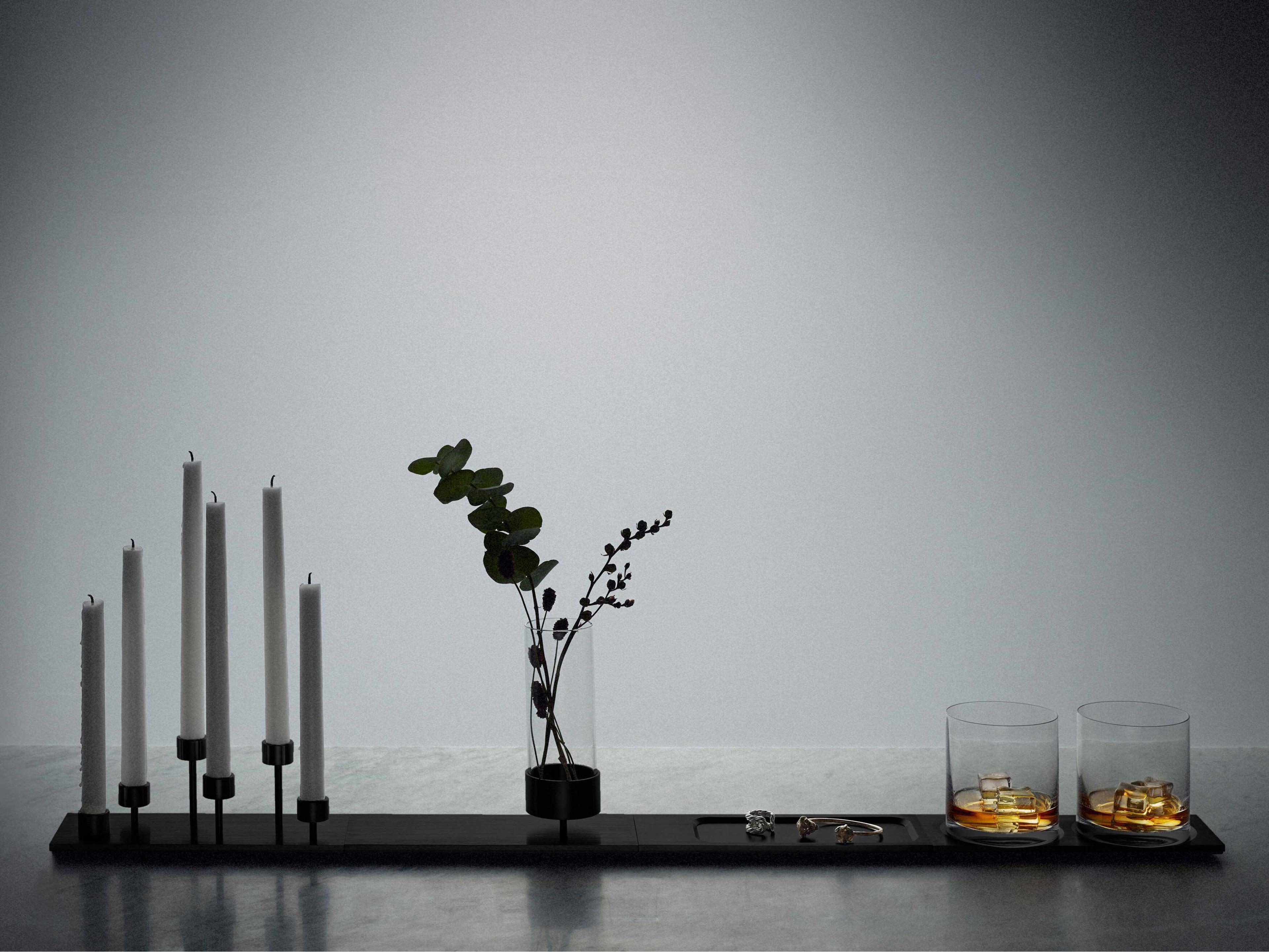 Buster + Punch Machined Black Candle Holder