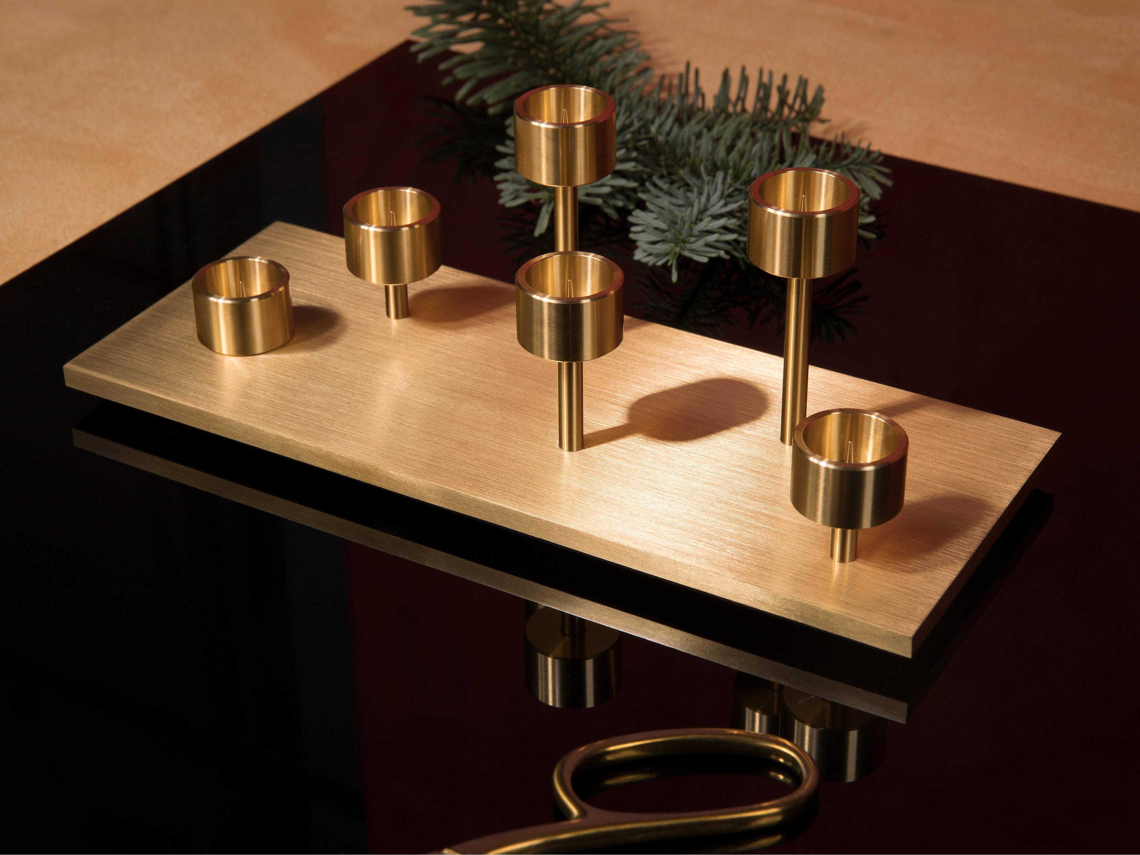 Buster + Punch Machined Brass Candle Holder