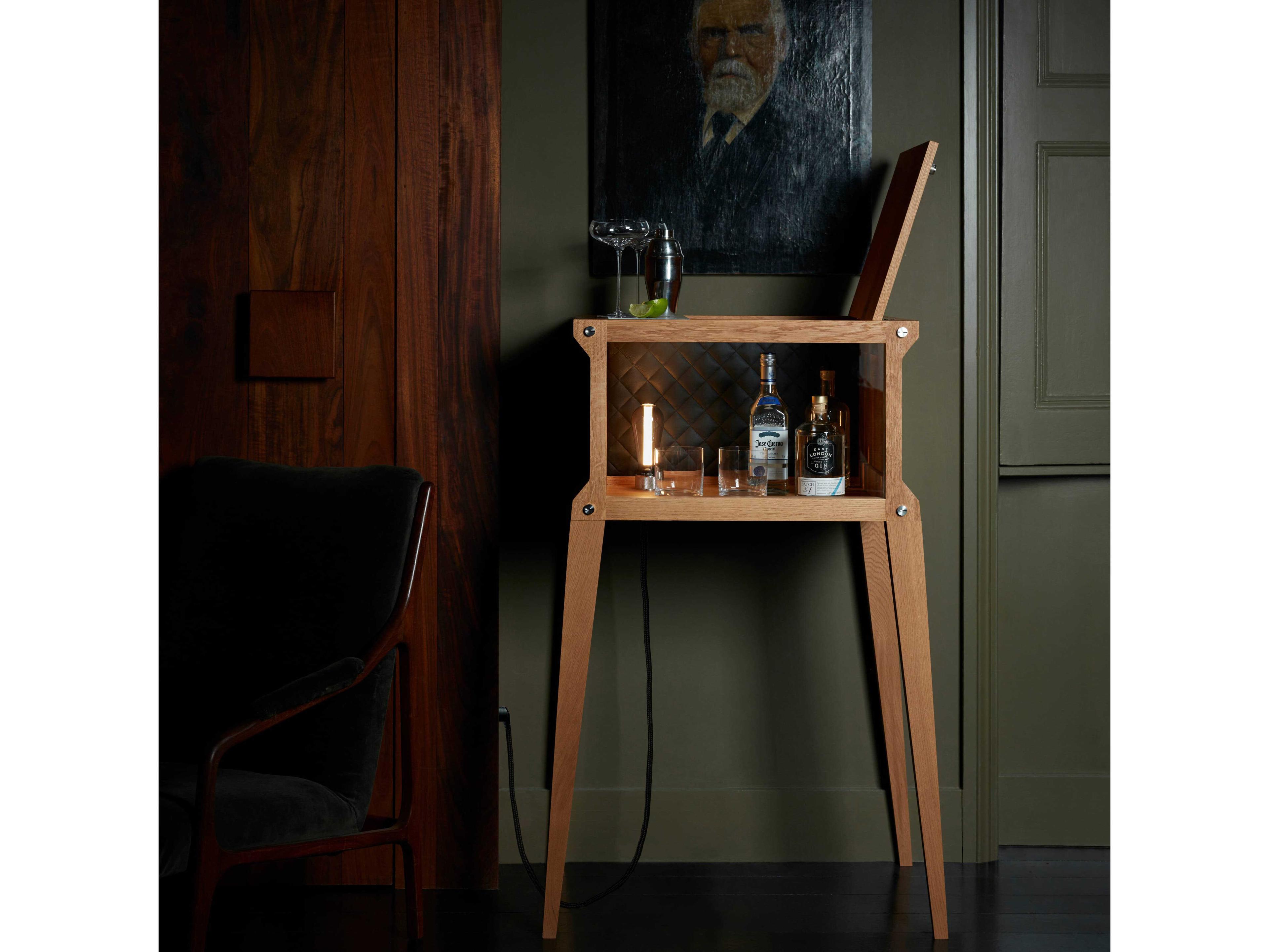 Buster + Punch The Popstar Oak Wood Natural Bar Cabinet