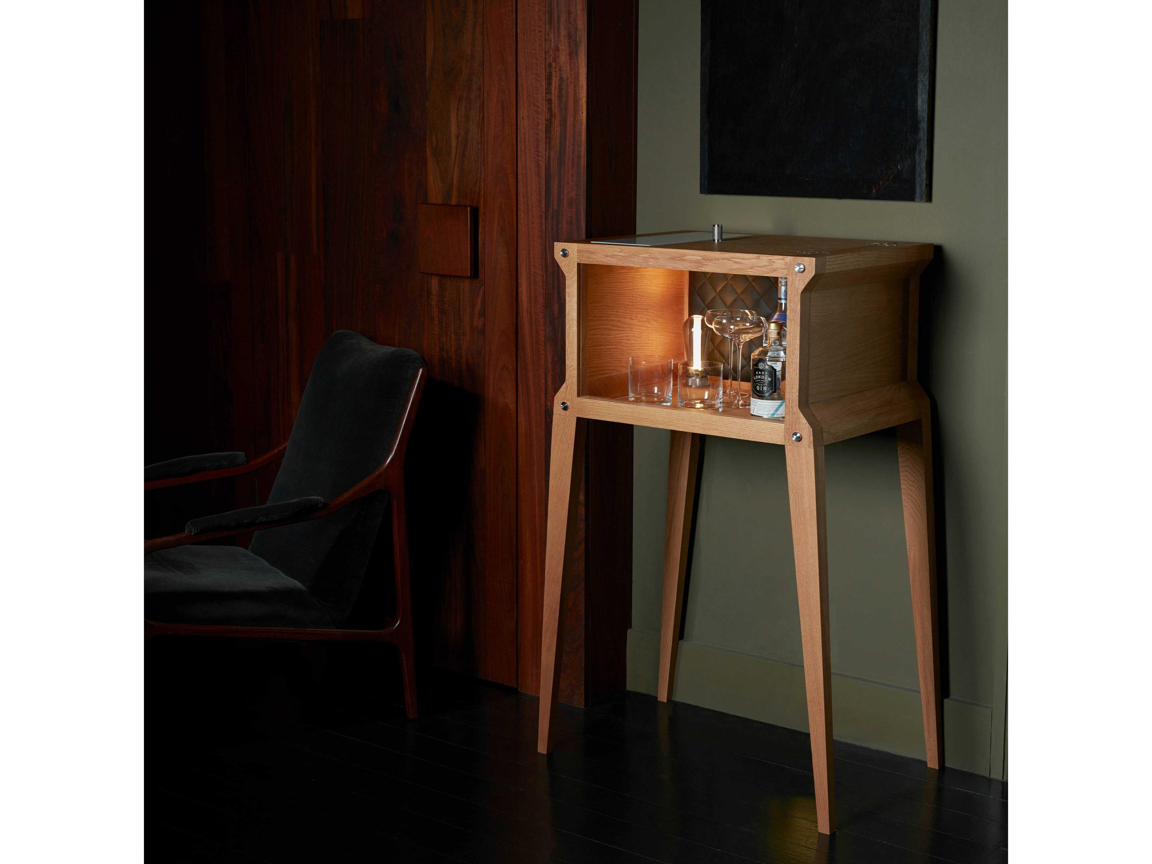 Buster + Punch The Popstar Oak Wood Natural Bar Cabinet