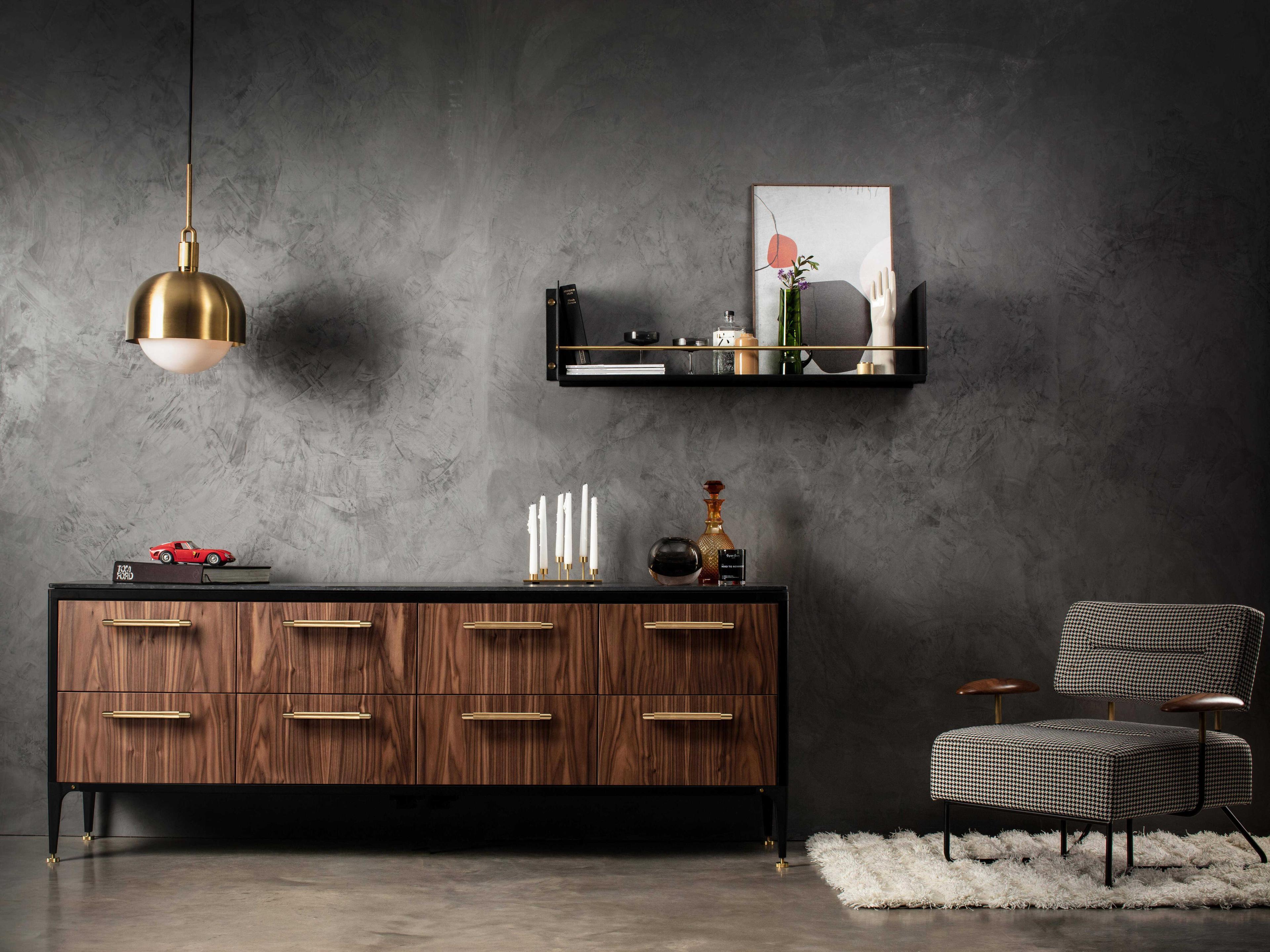 Buster + Punch Black Brass Girder Kitchen Shelf