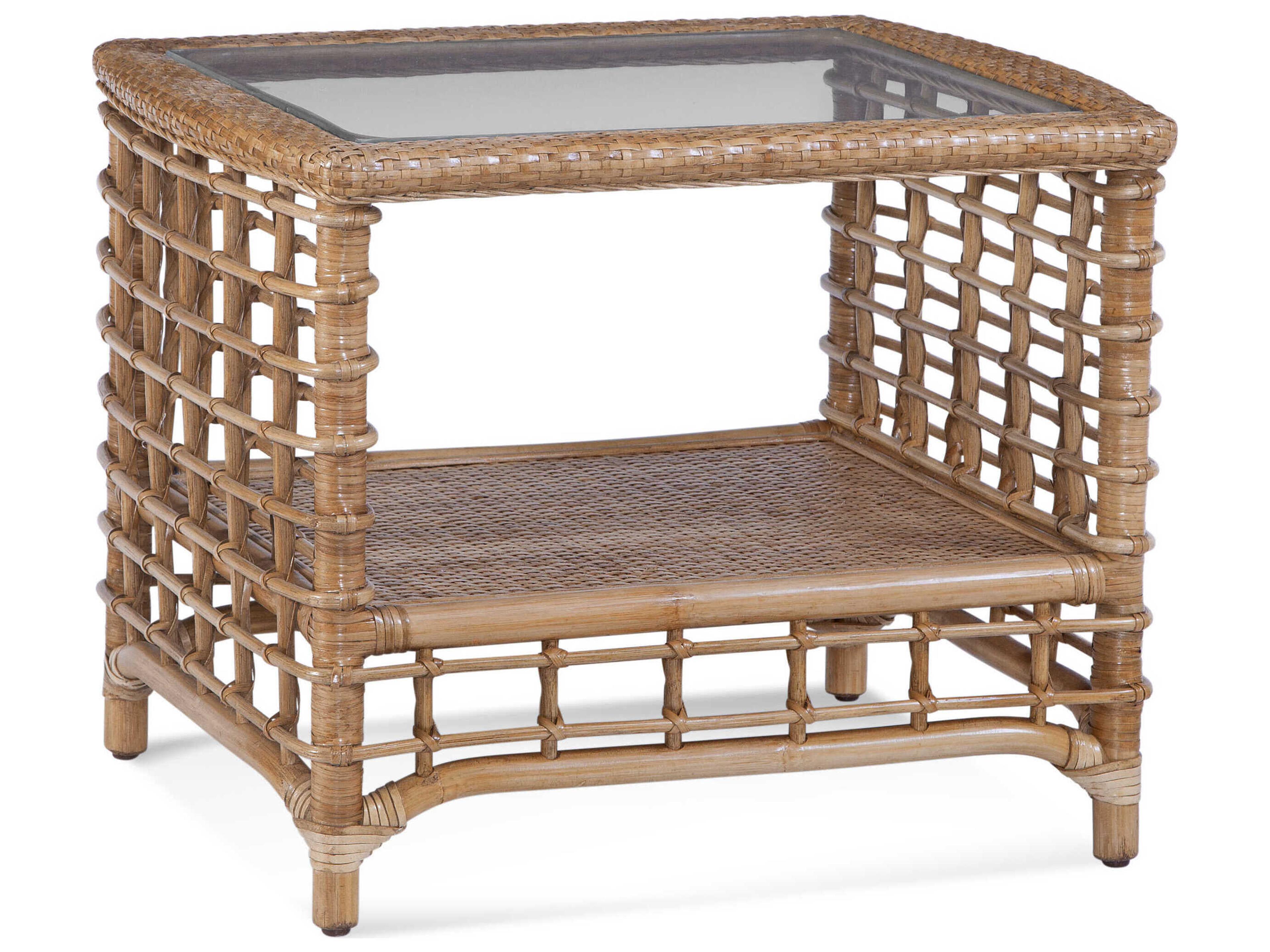 Bridgehampton Rectangular Glass End Table