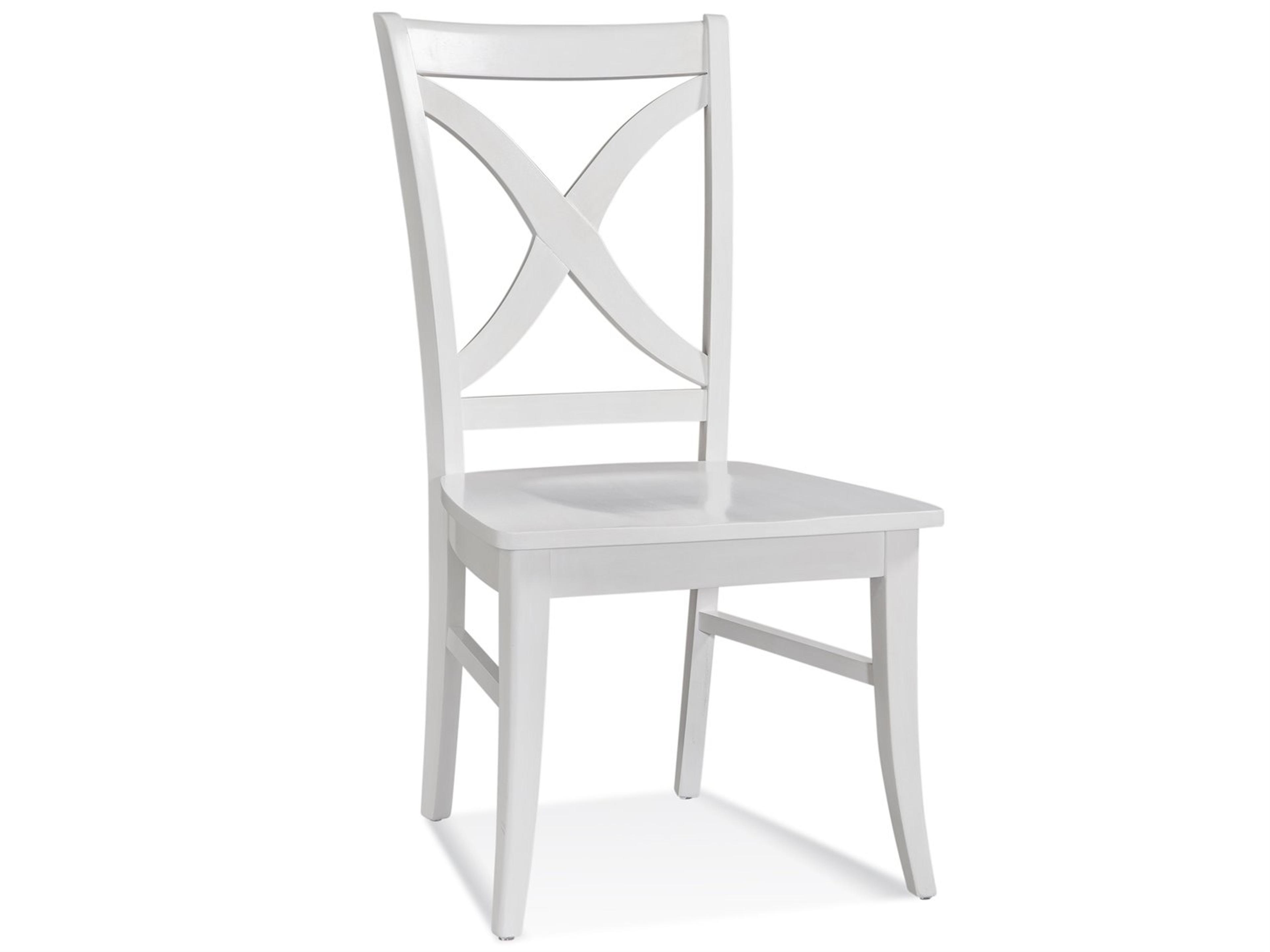 Hues Rubberwood White Side Dining Chair