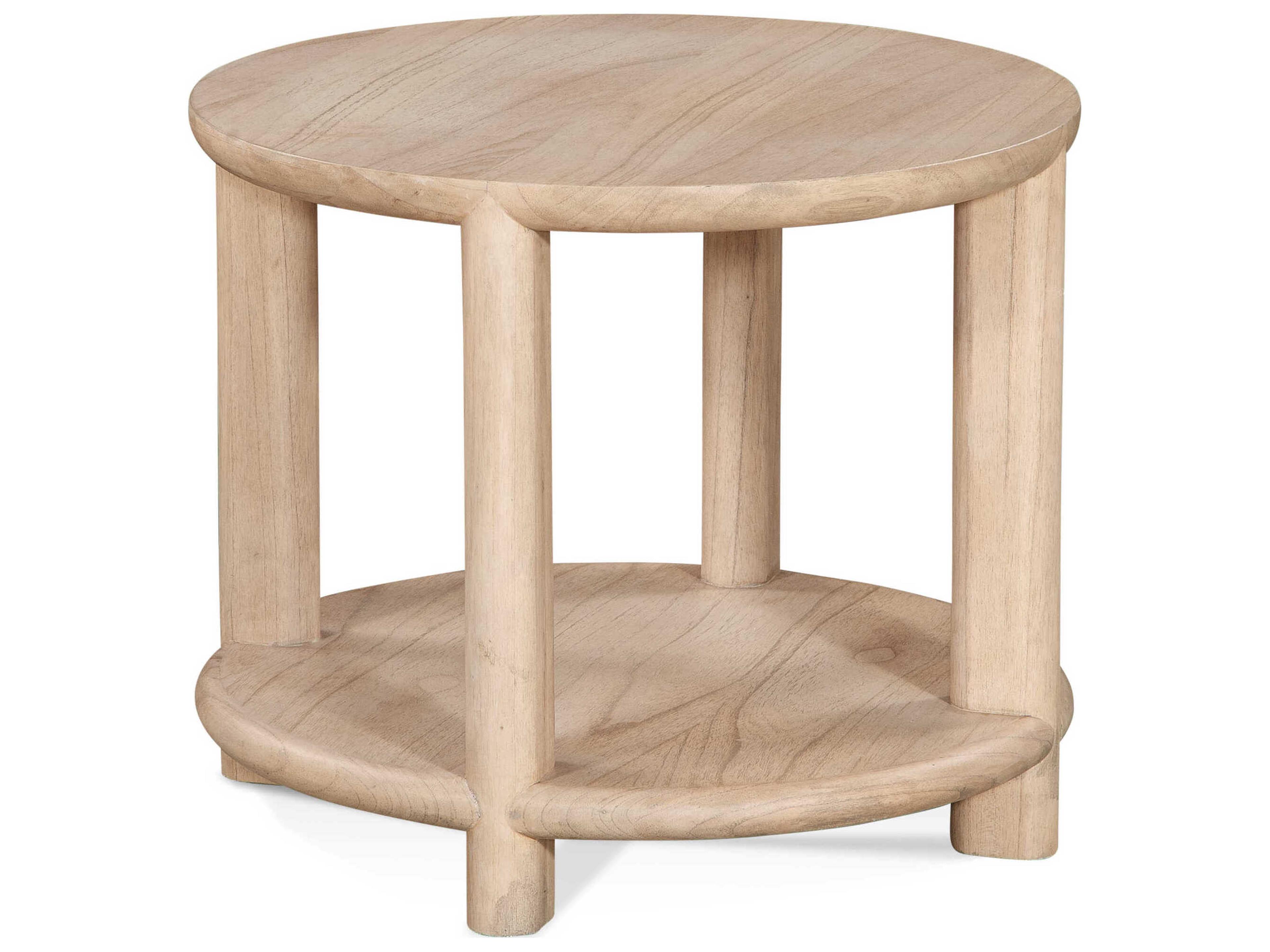 Lyra Round Wood End Table