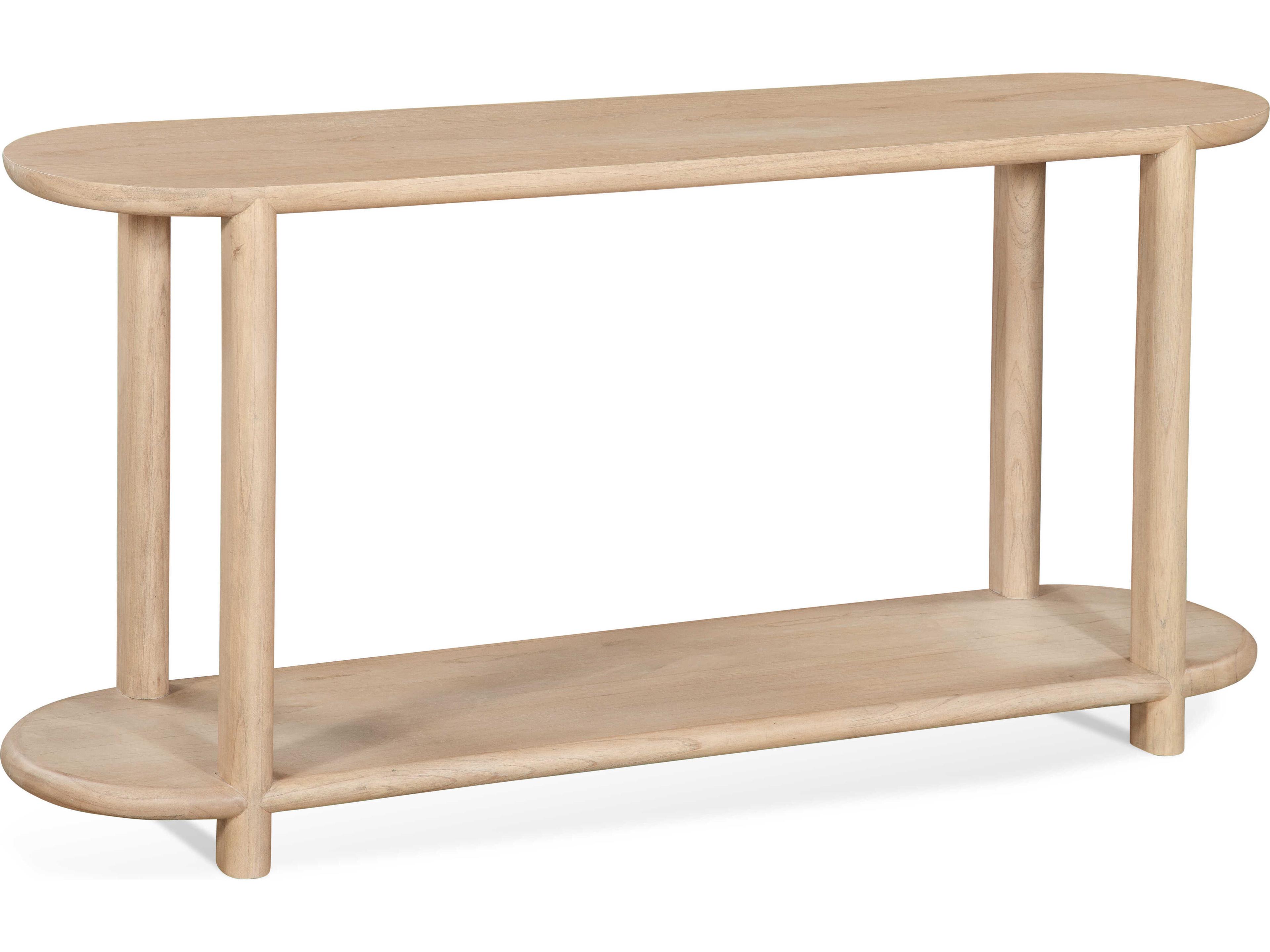 Lyra Oval Wood Console Table