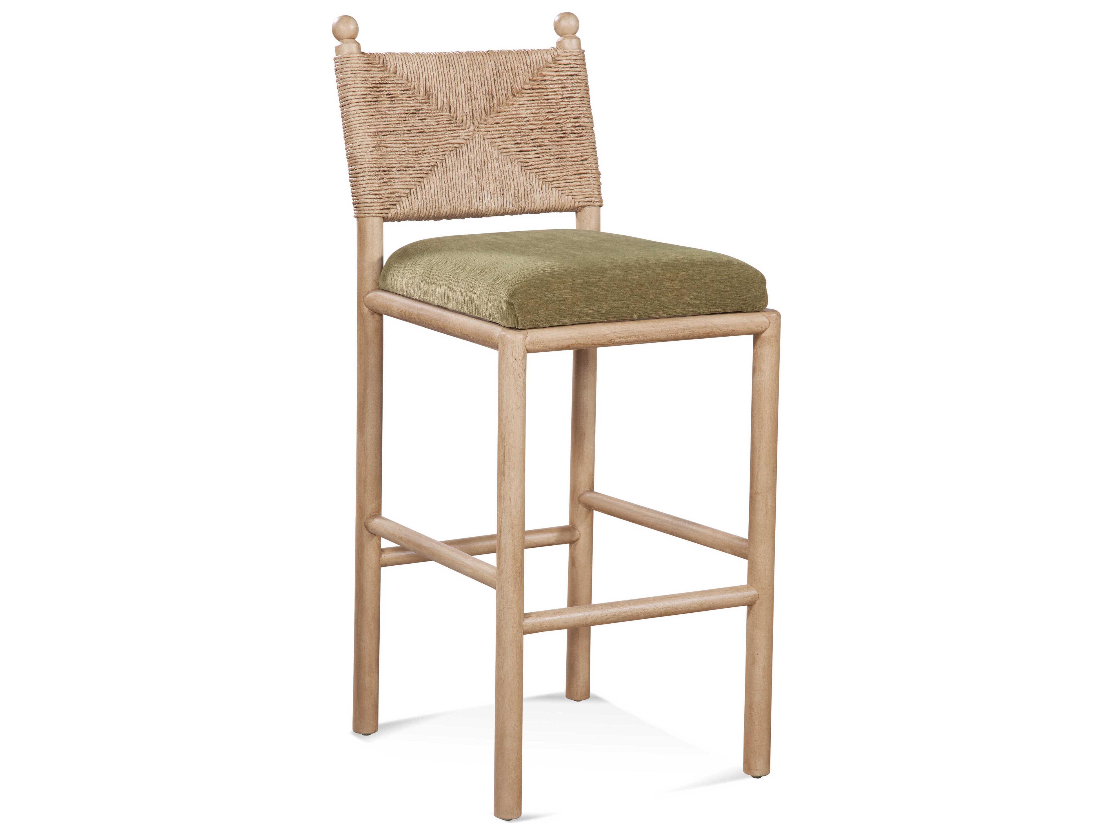 Dulce Upholstered Solid Wood Bar Stool