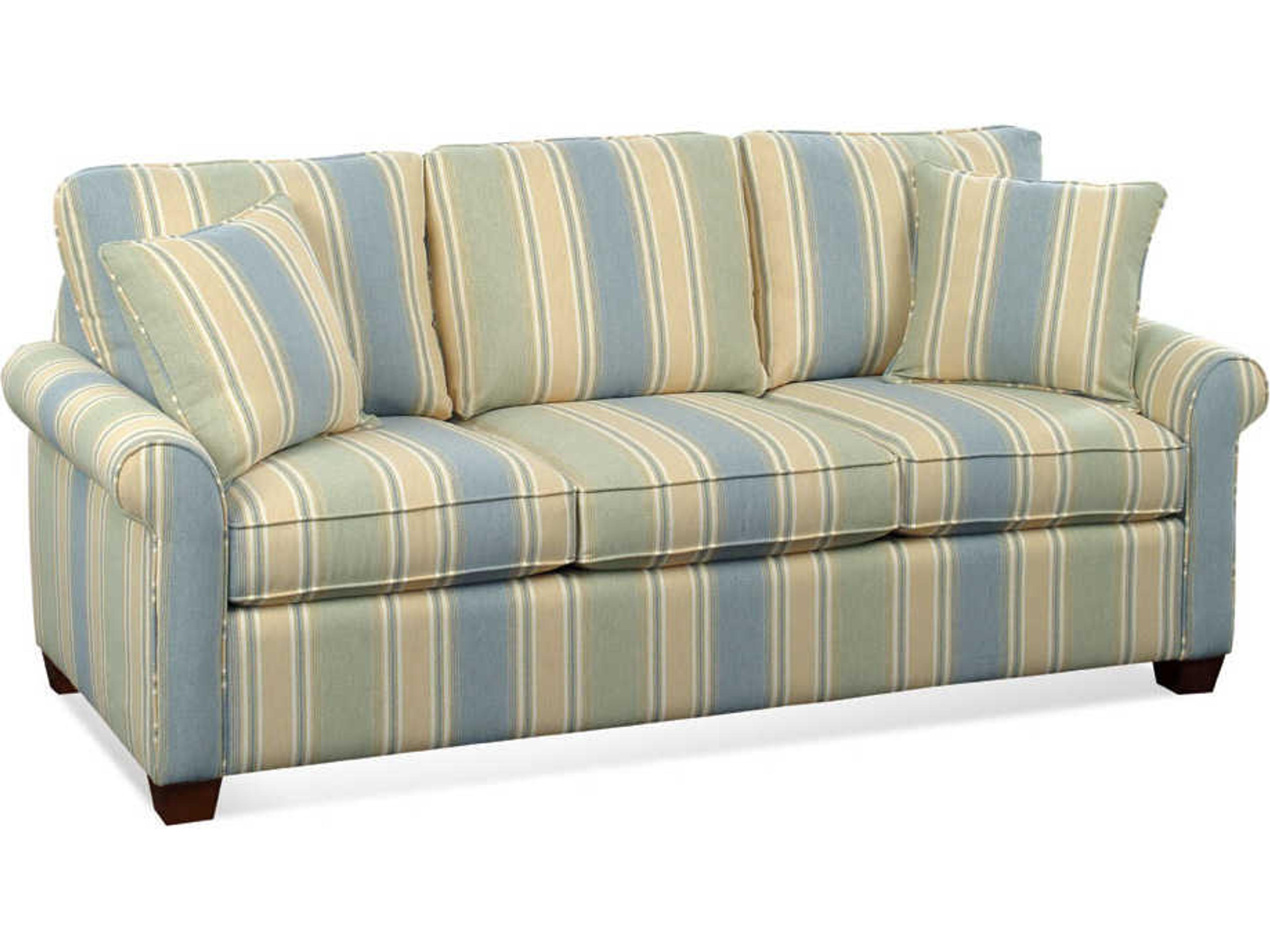 Park Lane 3-Seat Upholstered Sofa with Rolled Arms and Tapered Feet