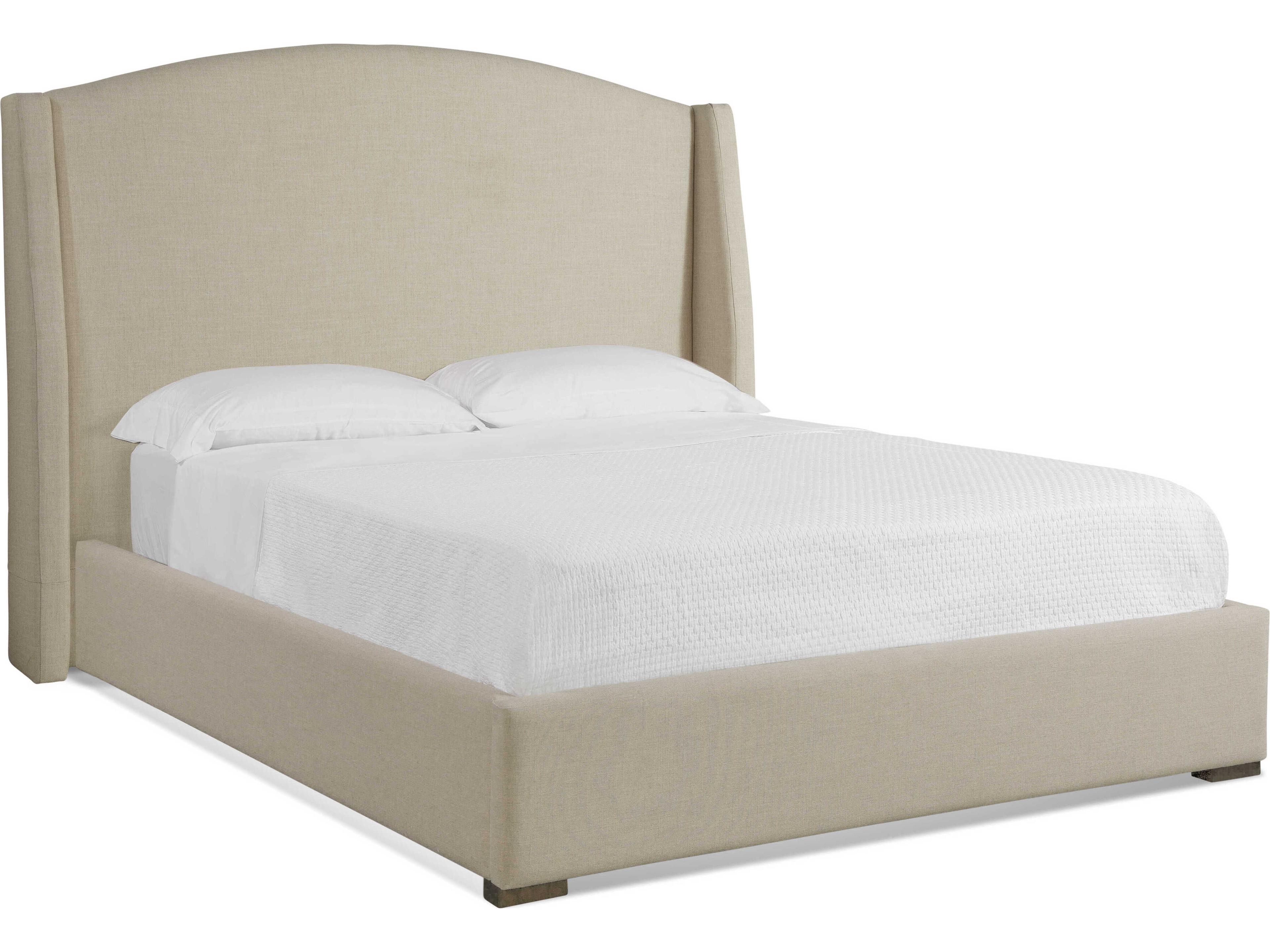 Harper Beige Hardwood Wood Queen Platform Bed