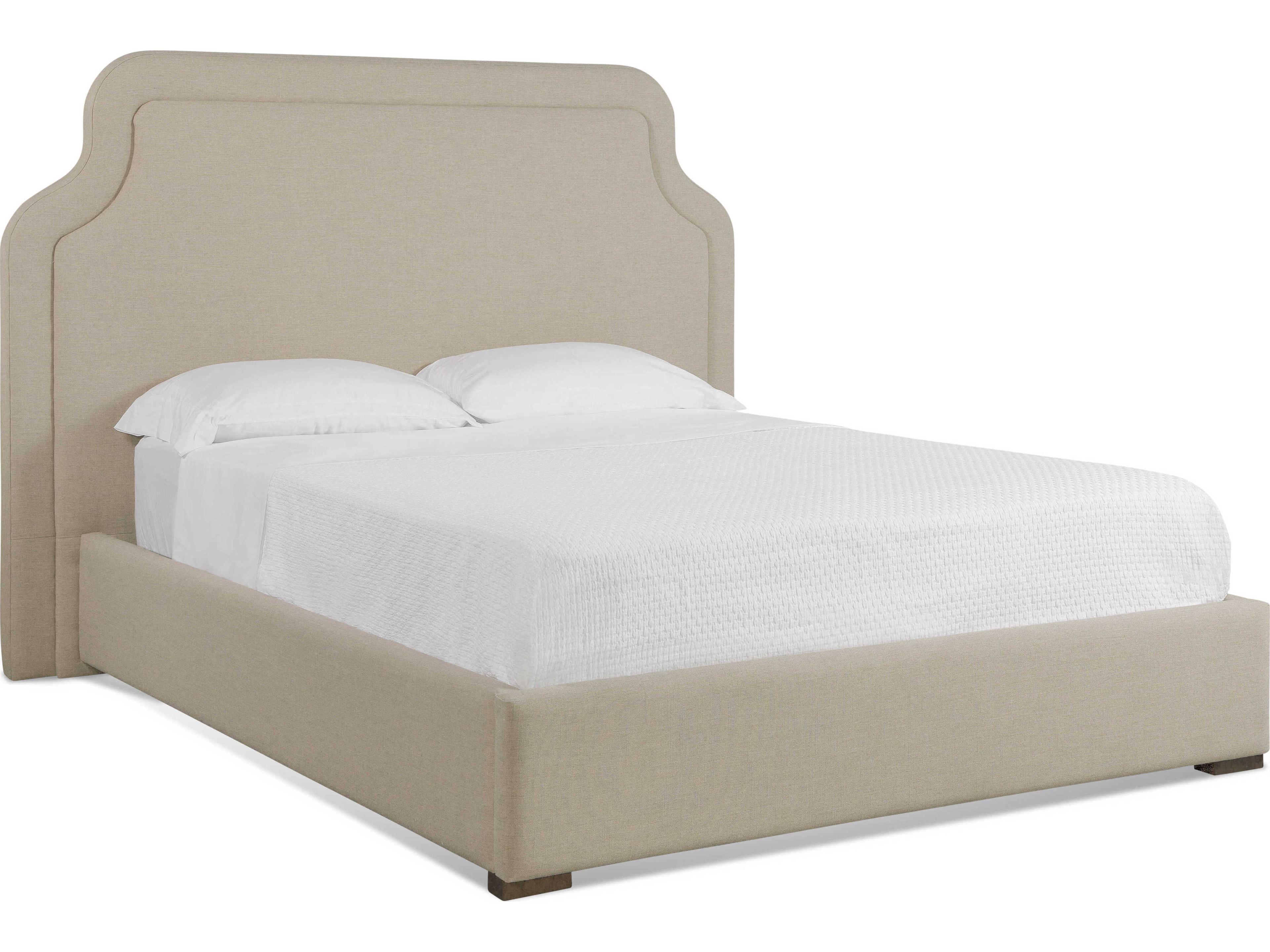 Wren Beige Hardwood Wood Queen Platform Bed