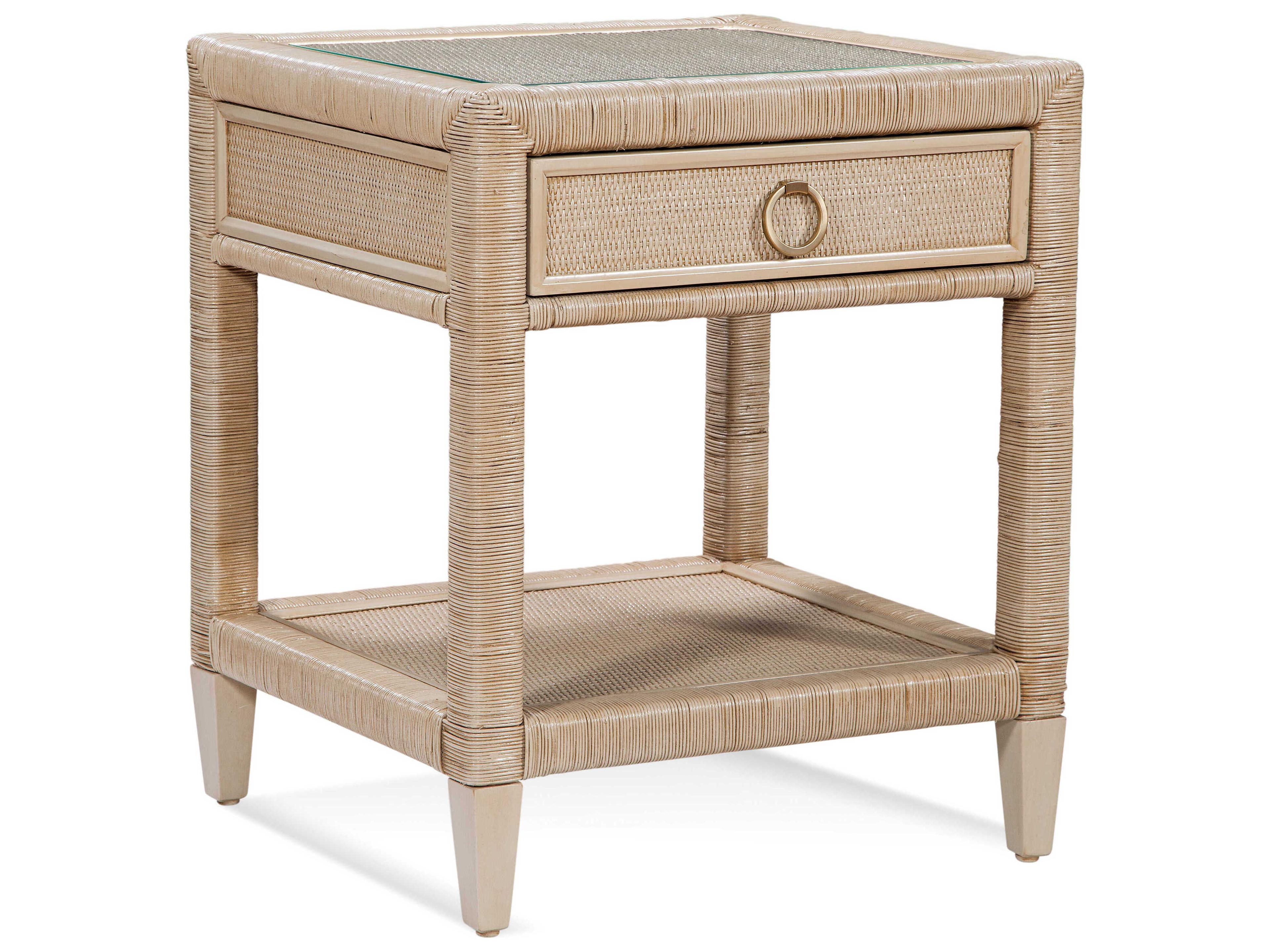 Sabal Bay 1-Drawer Brown Rattan Nightstand