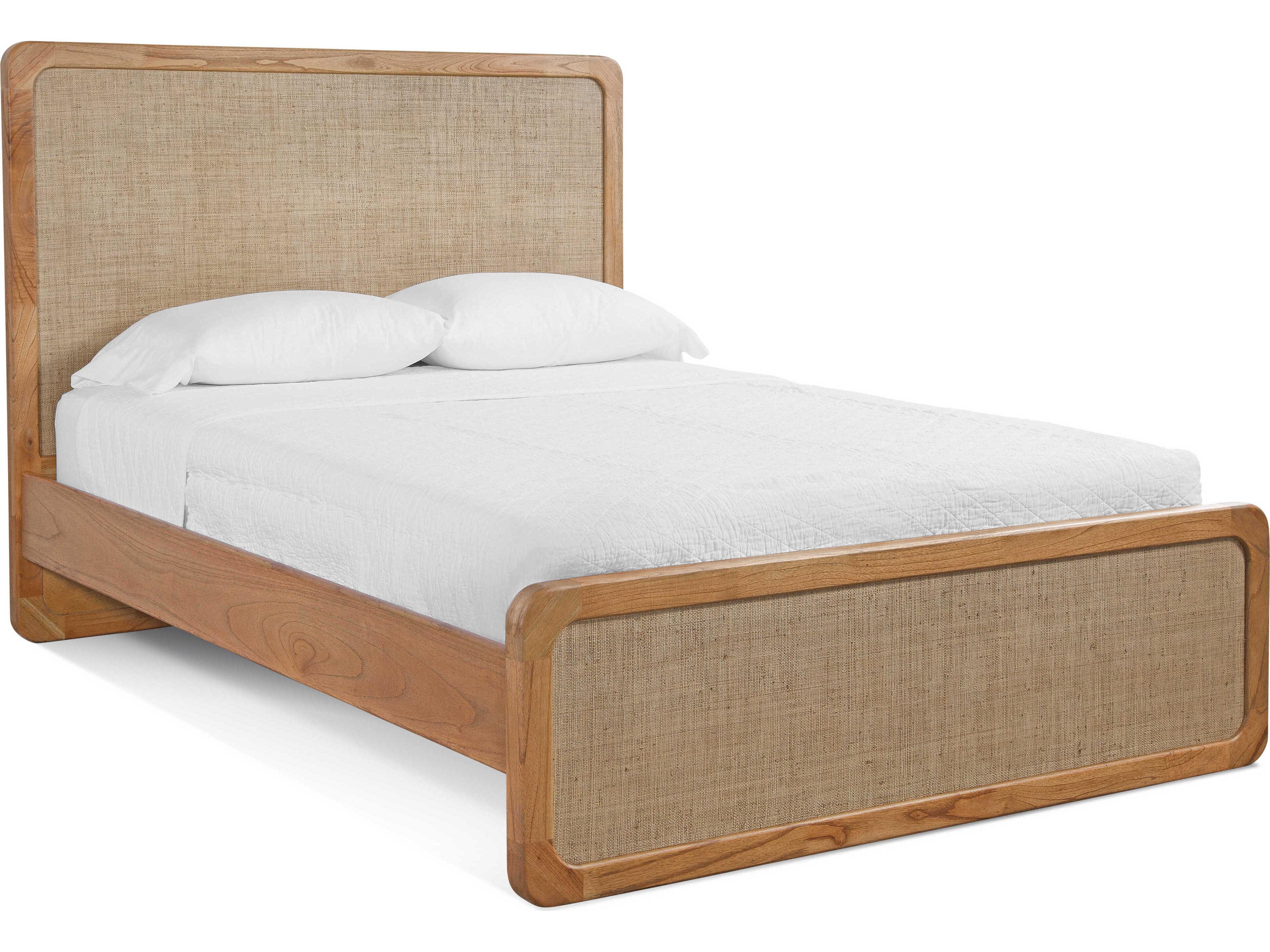 Nova Brown Mindi Wood Queen Panel Bed