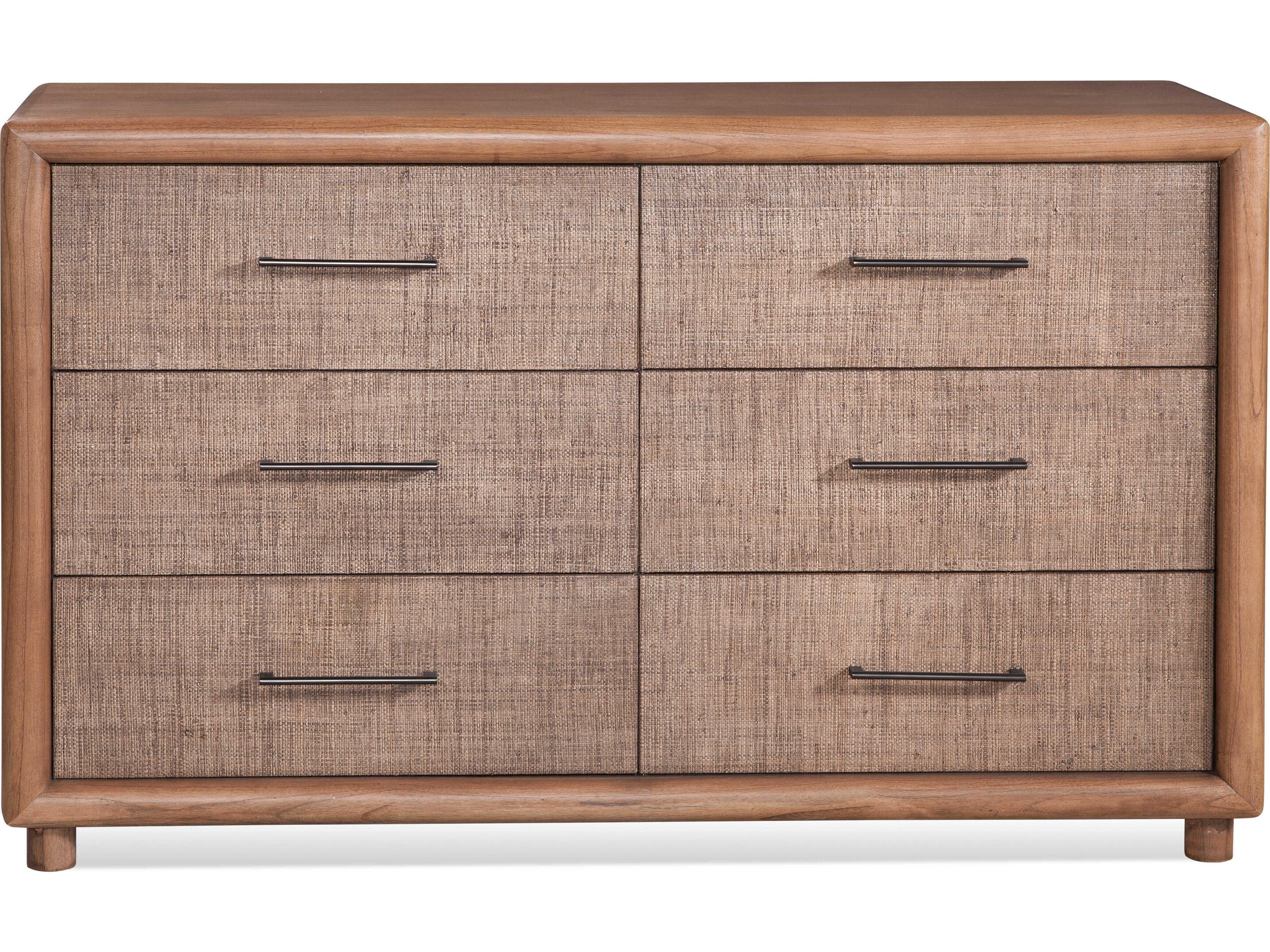 Braxton Culler Nova 6-Drawers Brown Mindi Wood Double Dresser