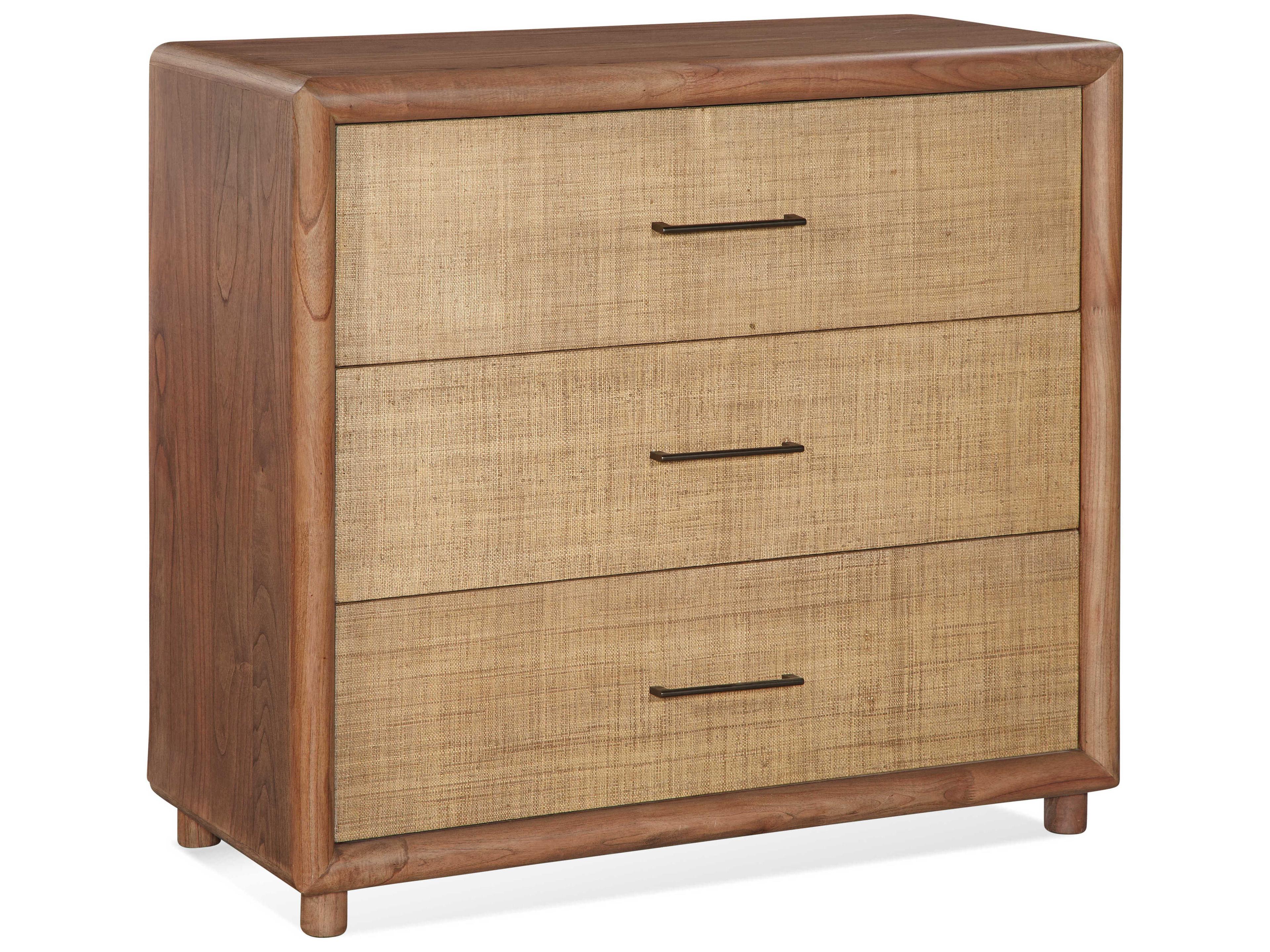 Nova 3-Drawers Brown Mindi Wood Dresser