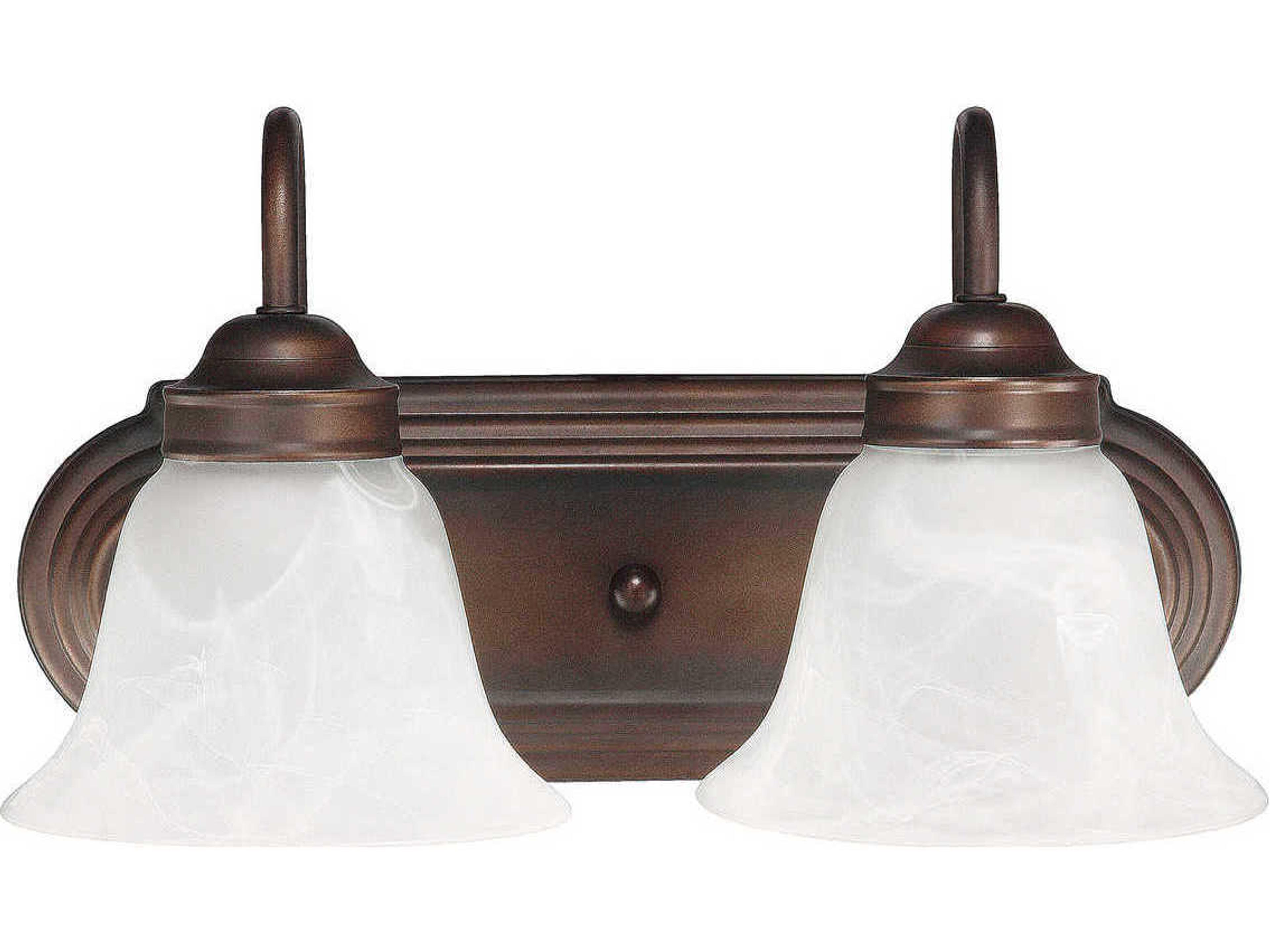 Capital Lighting 2-Light Burnished Bronze Glass Vanity Light