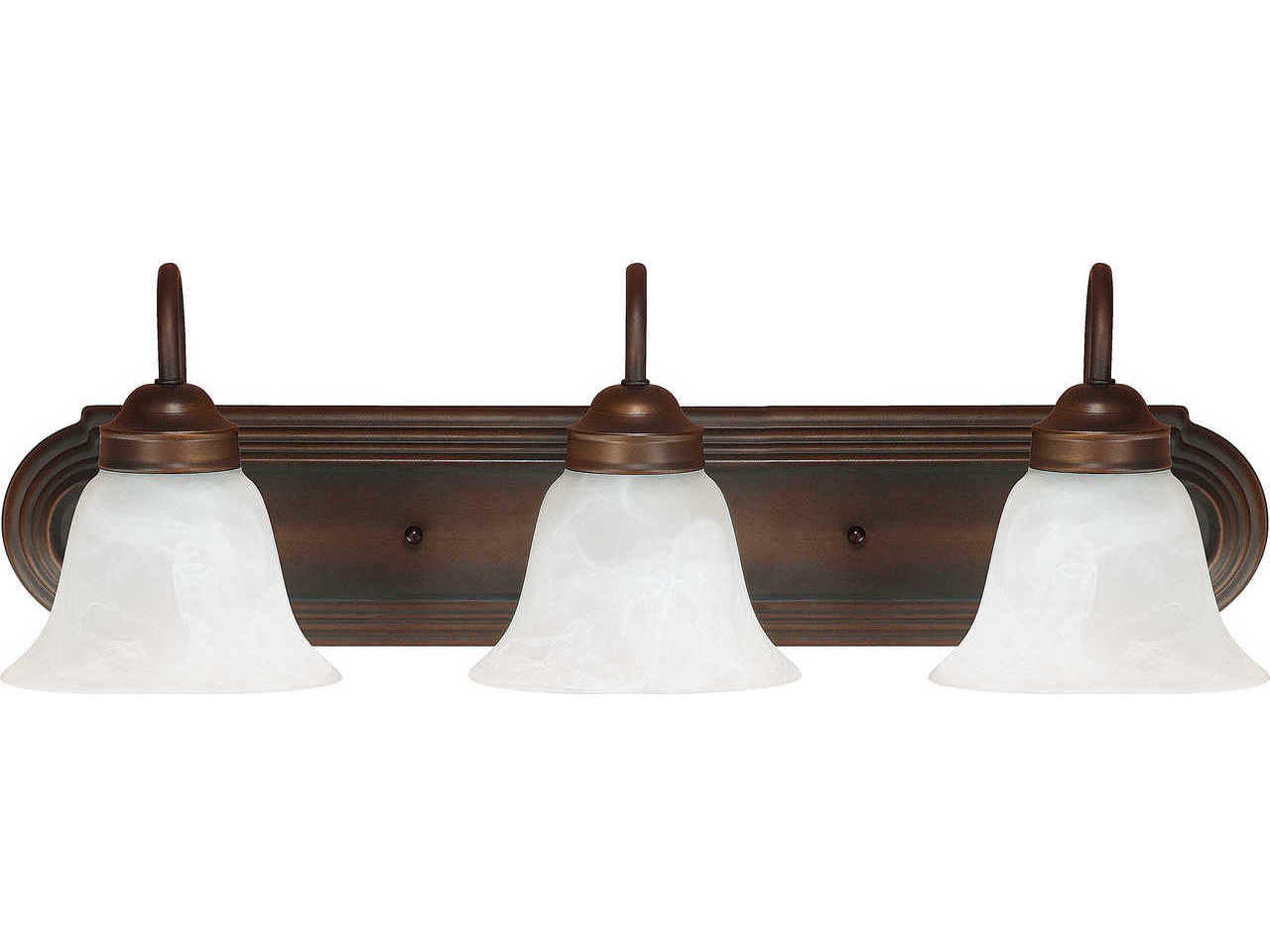 Capital Lighting 3-Light Burnished Bronze Glass Vanity Light