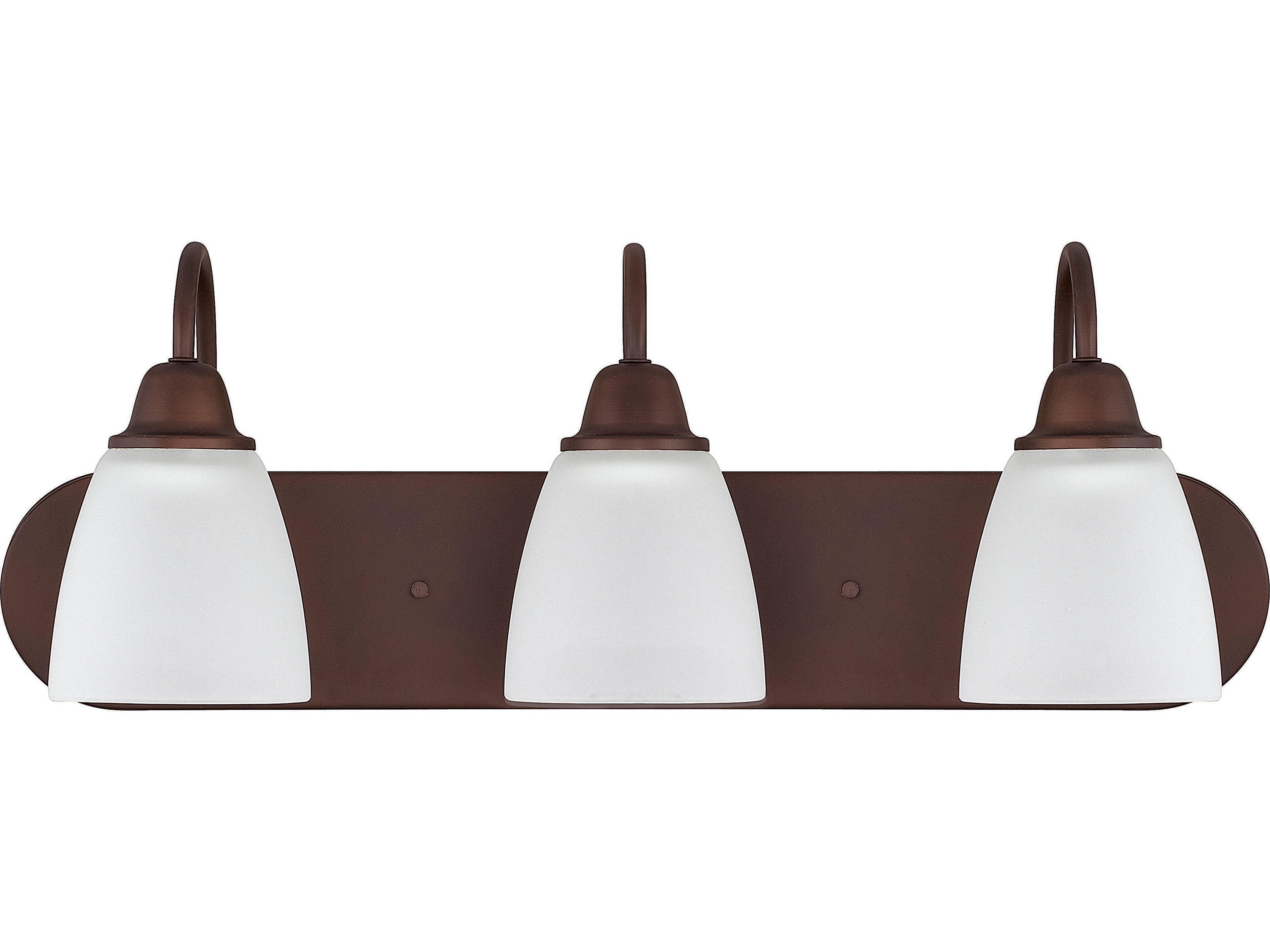 Trenton 3-Light Bronze Glass Vanity Light