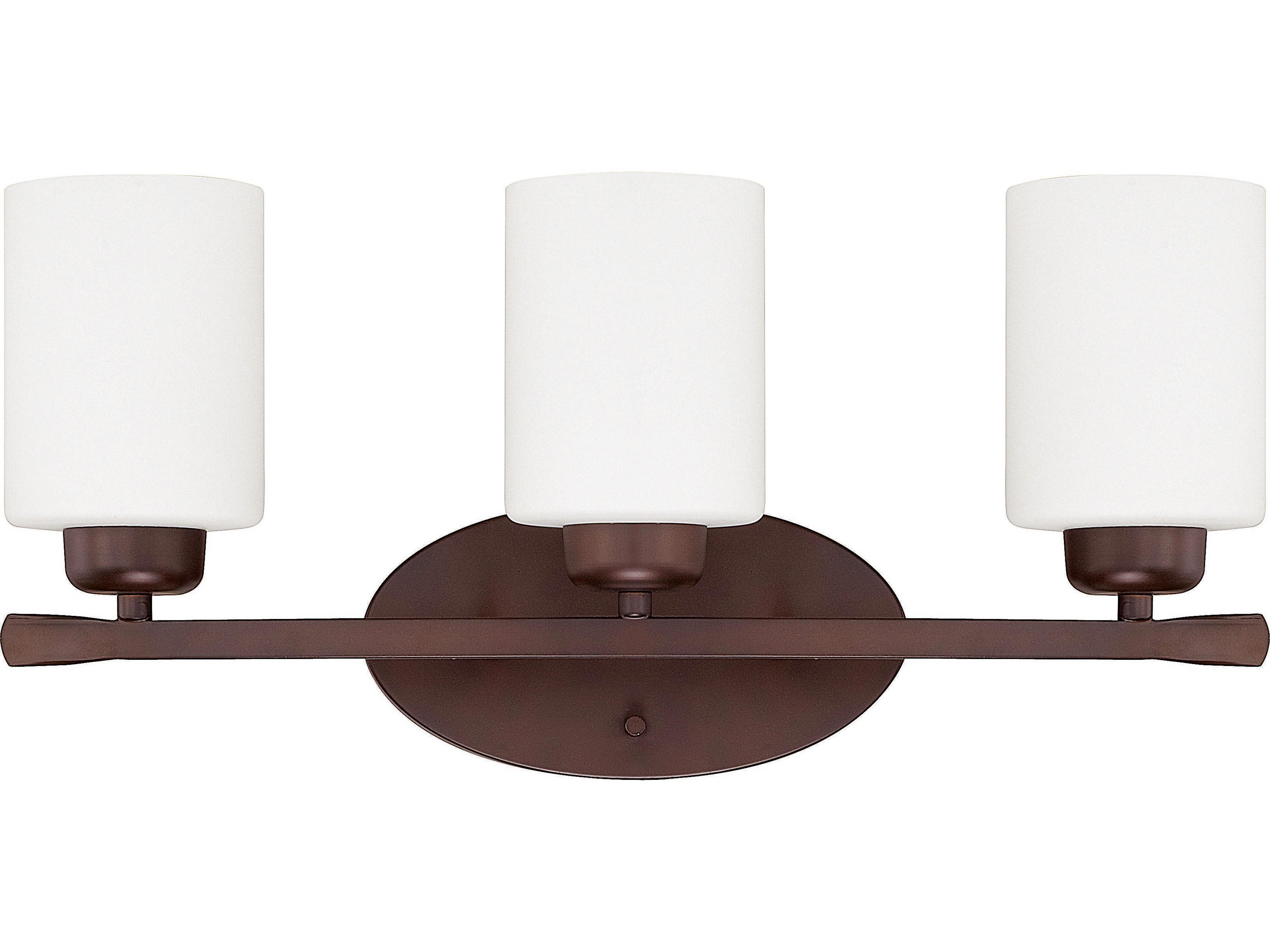 Dixon 3-Light Bronze Glass Vanity Light