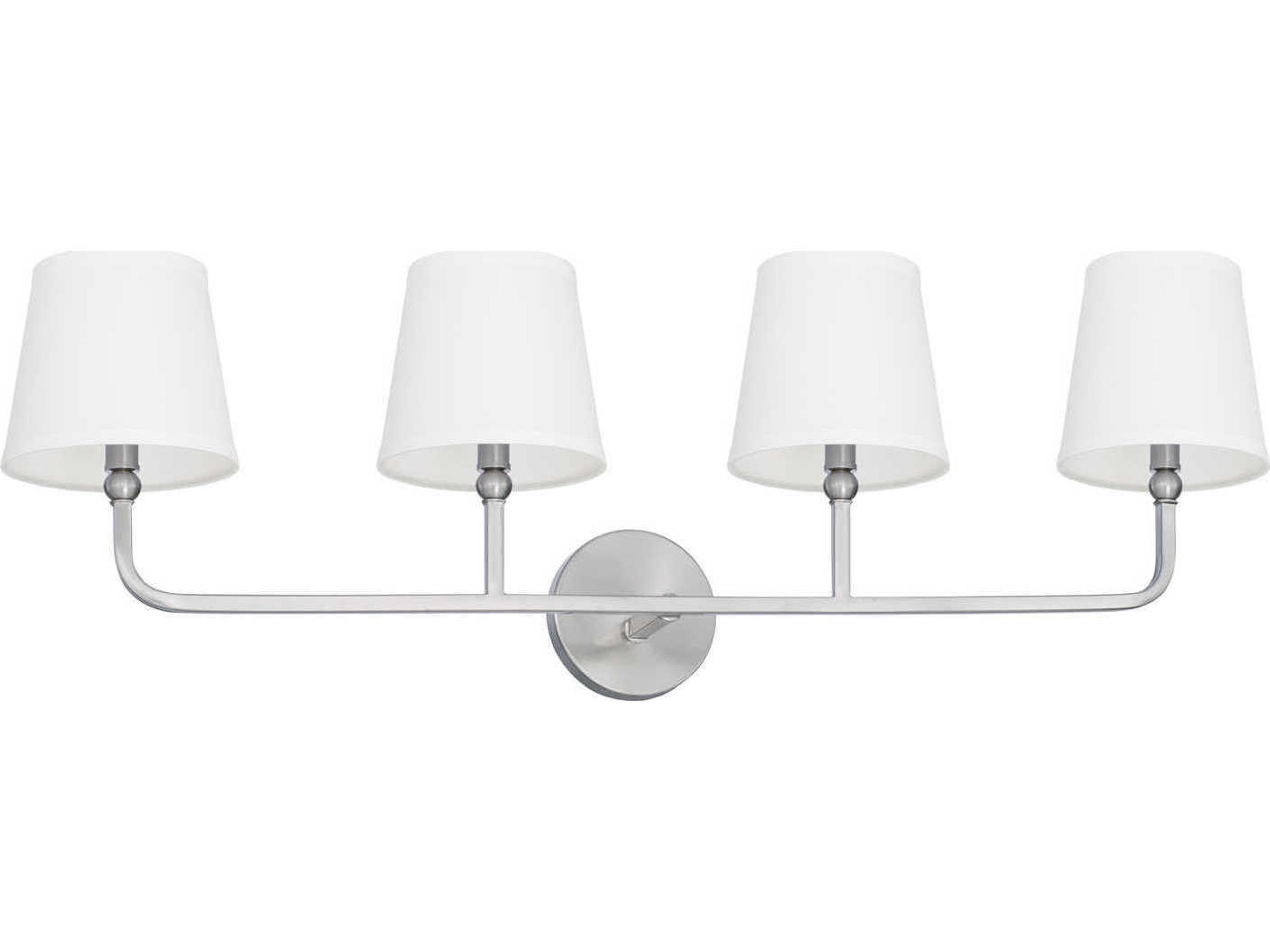Dawson 4-Light Brushed Nickel Vanity Light