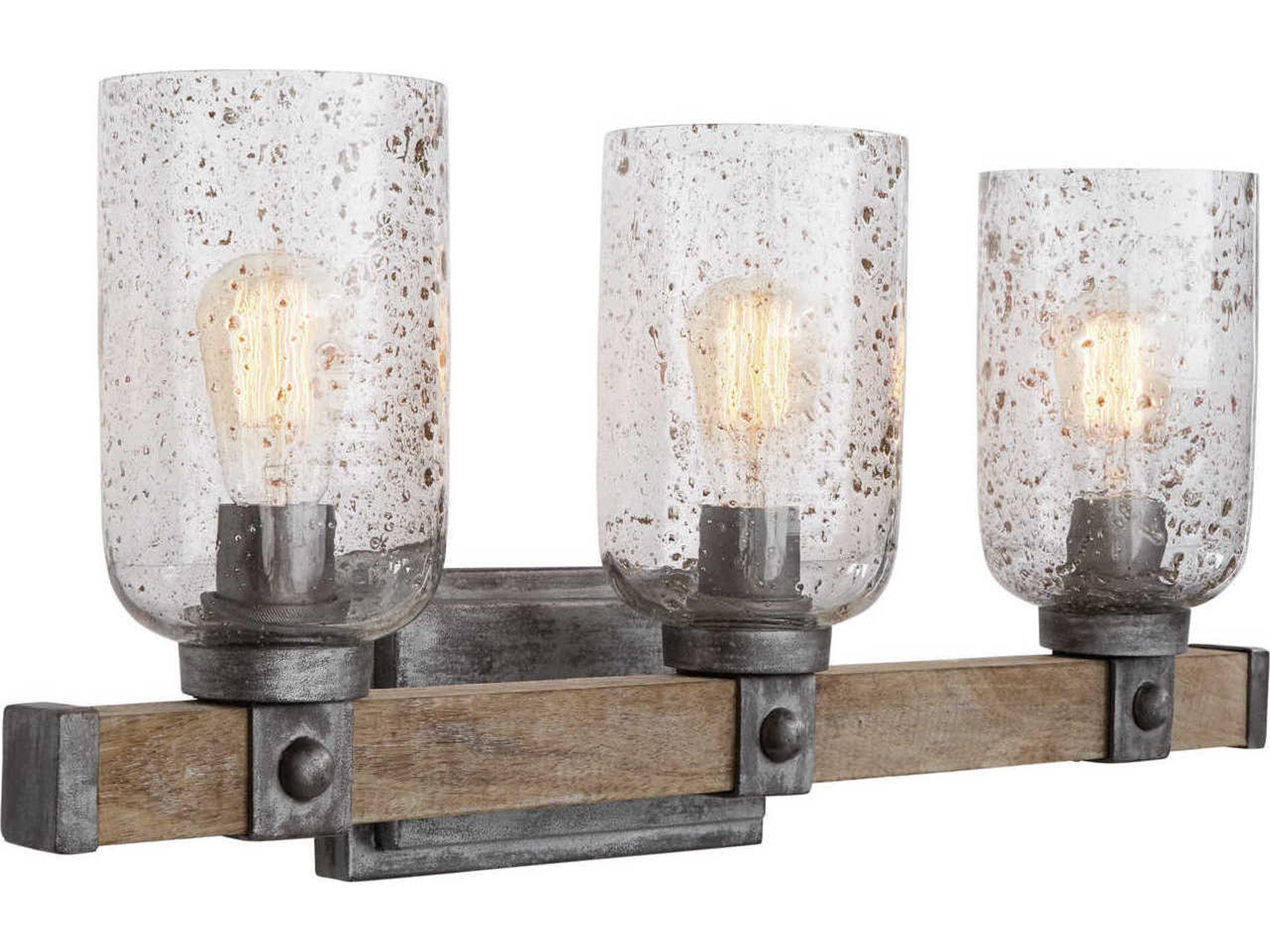 Capital Lighting Nolan 3-Light Urban Wash Wood Vanity Light