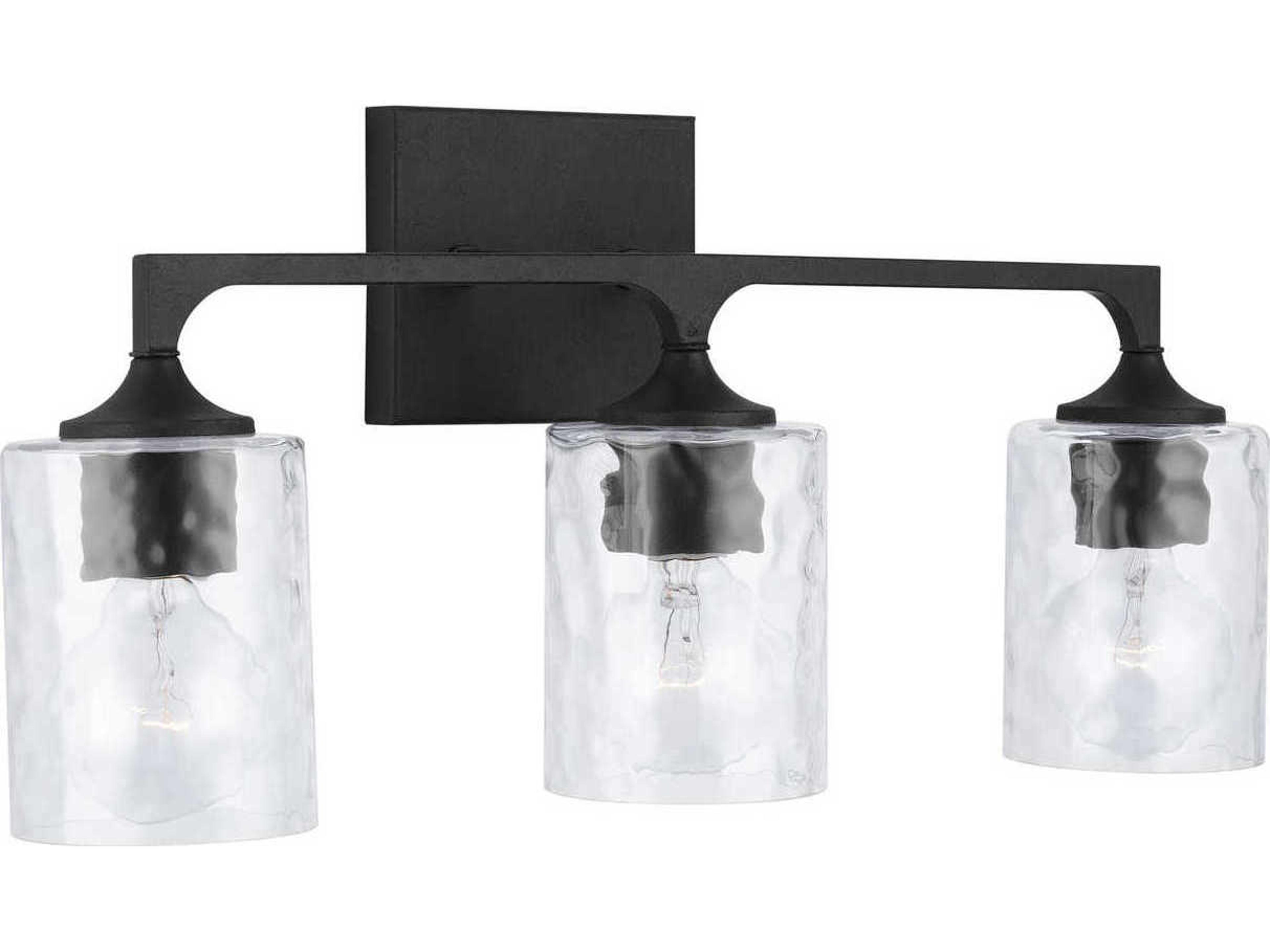 Capital Lighting Clint 3-Light Black Iron Vanity Light