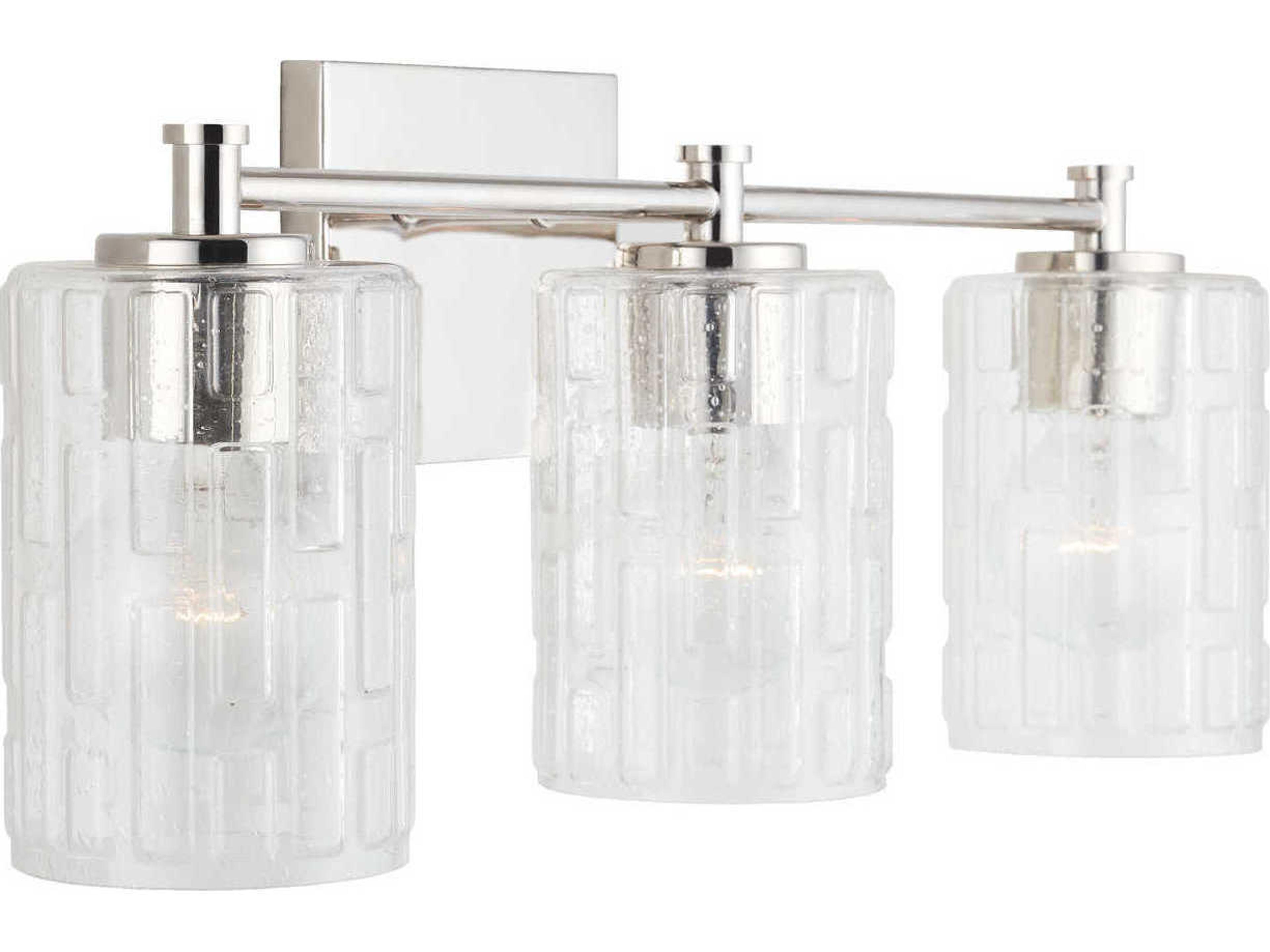 Emerson 3-Light Polished Nickel Vanity Light