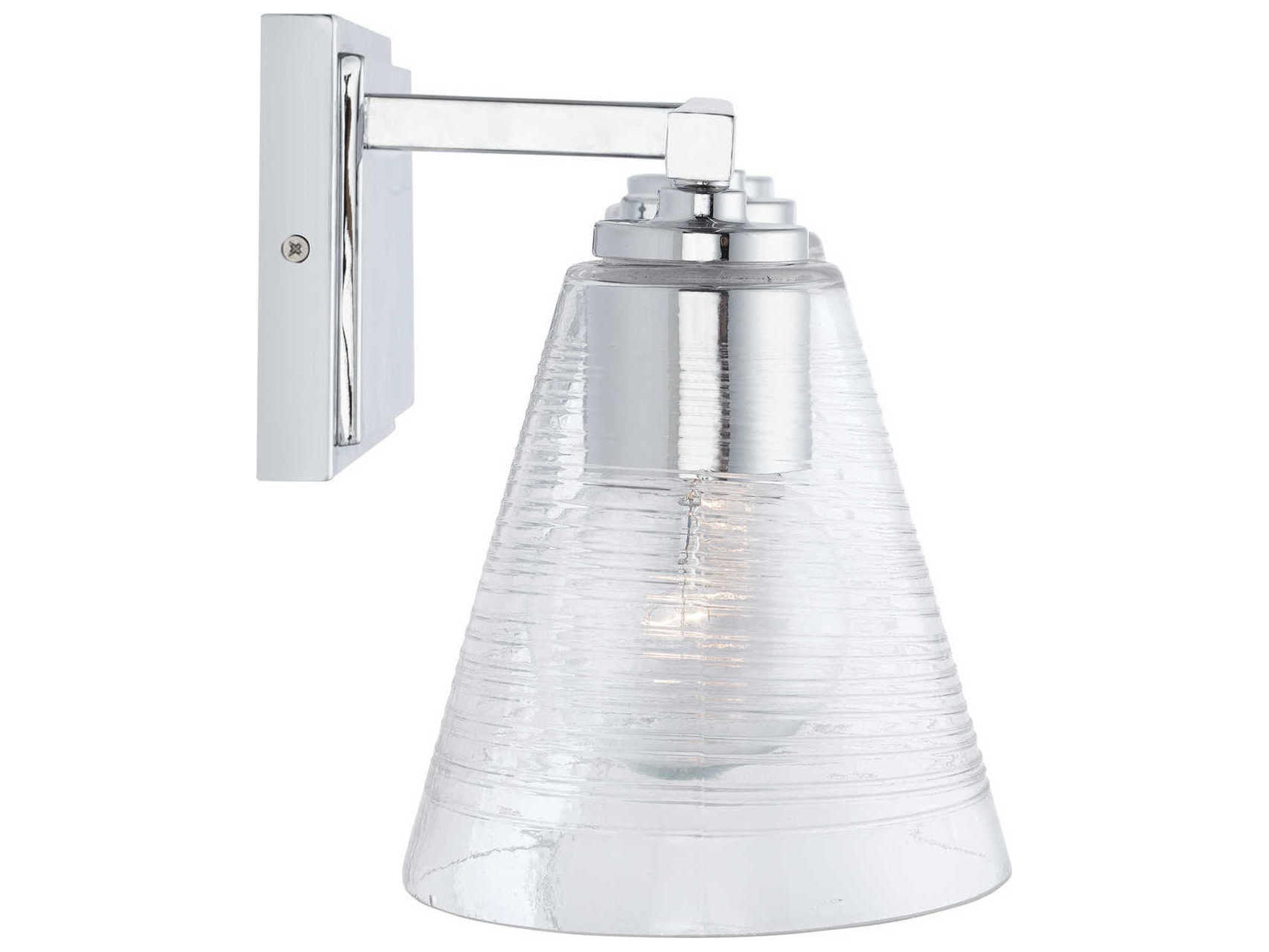 Capital Lighting 3-Light Chrome Glass Vanity Light