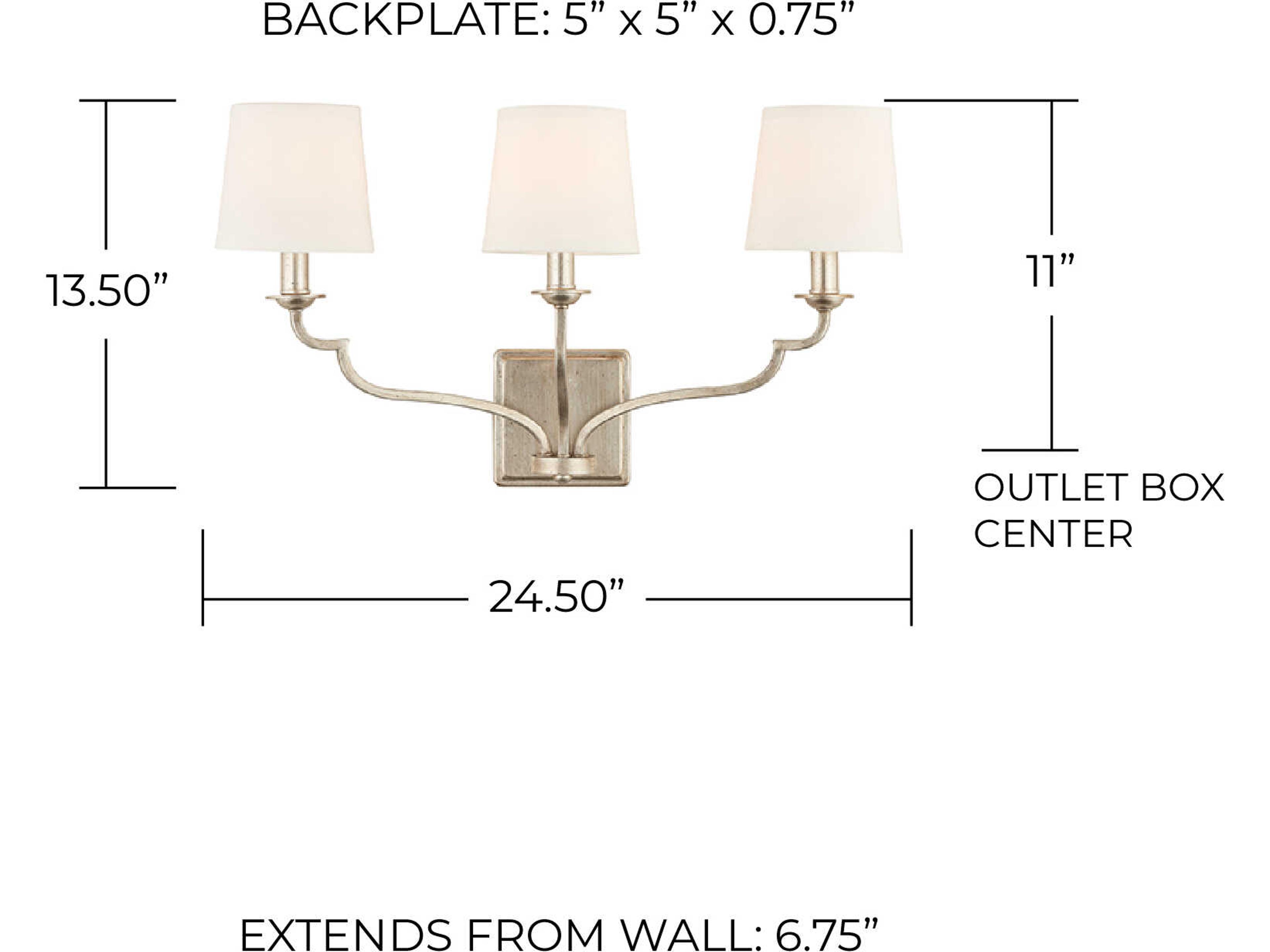 Capital Lighting Ophelia 3-Light Winter Gold Vanity Light