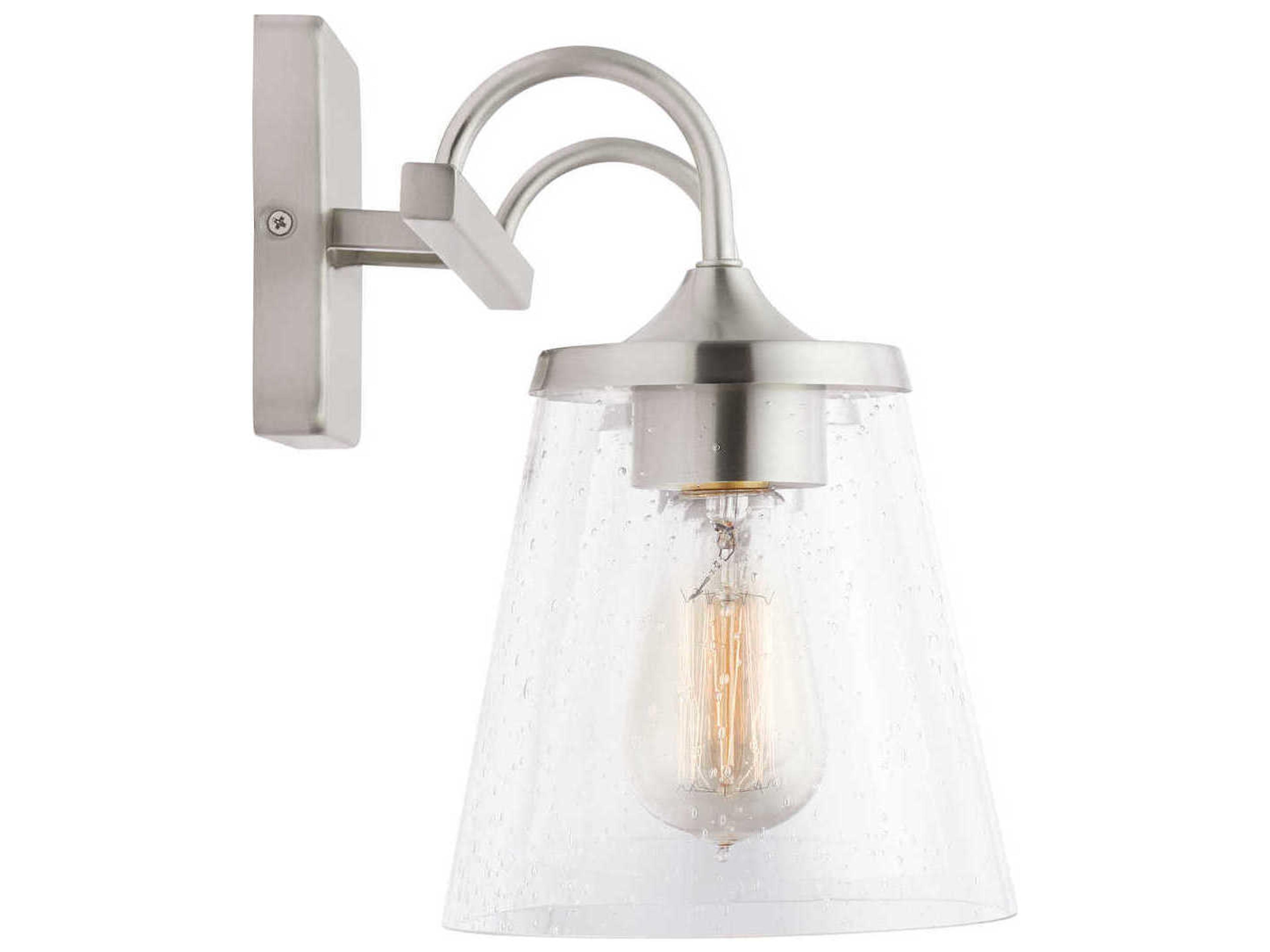 Capital Lighting 2-Light Brushed Nickel Glass Vanity Light