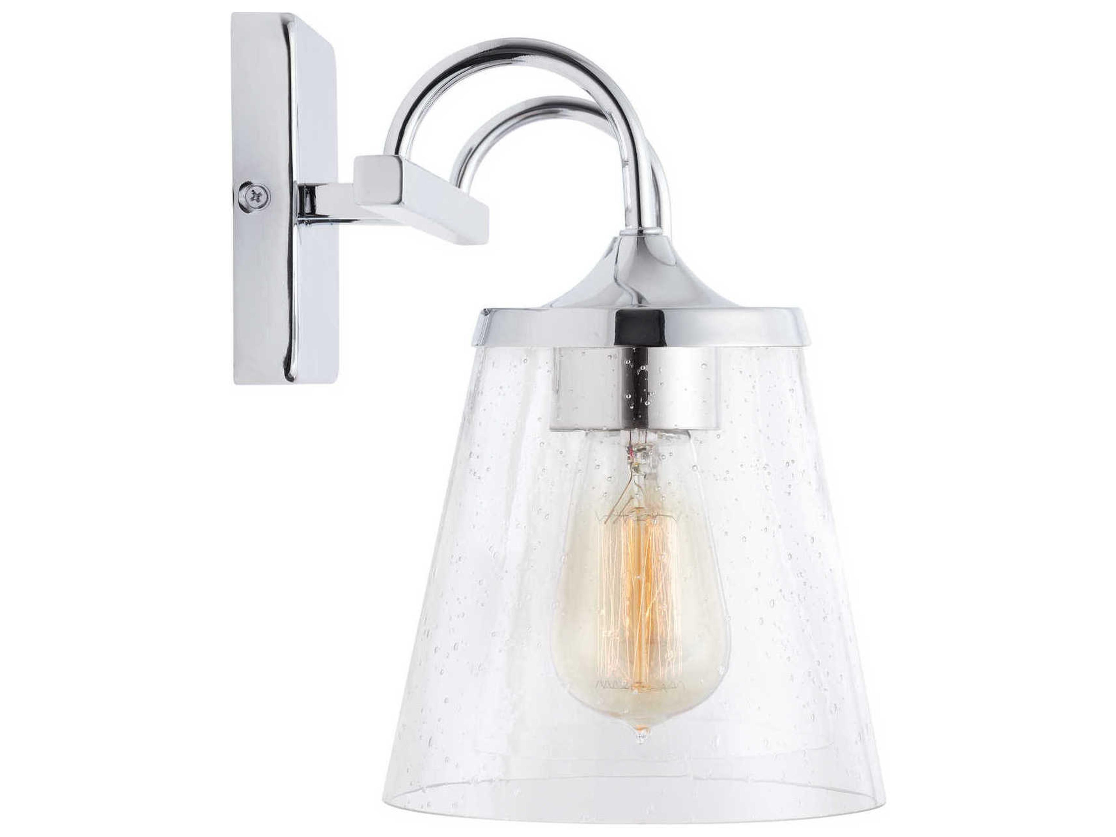 Capital Lighting 2-Light Chrome Glass Vanity Light